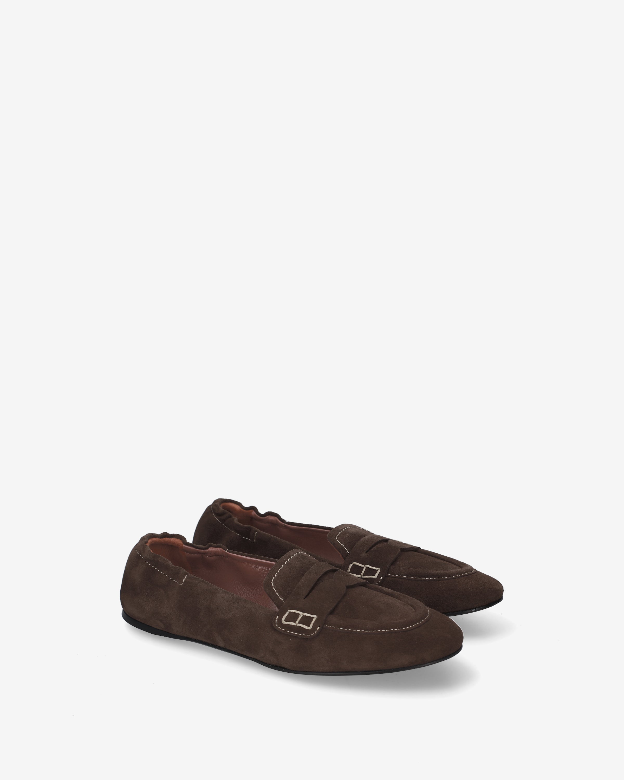 Premiata Pocket Suede mocassins mocha cuir femme