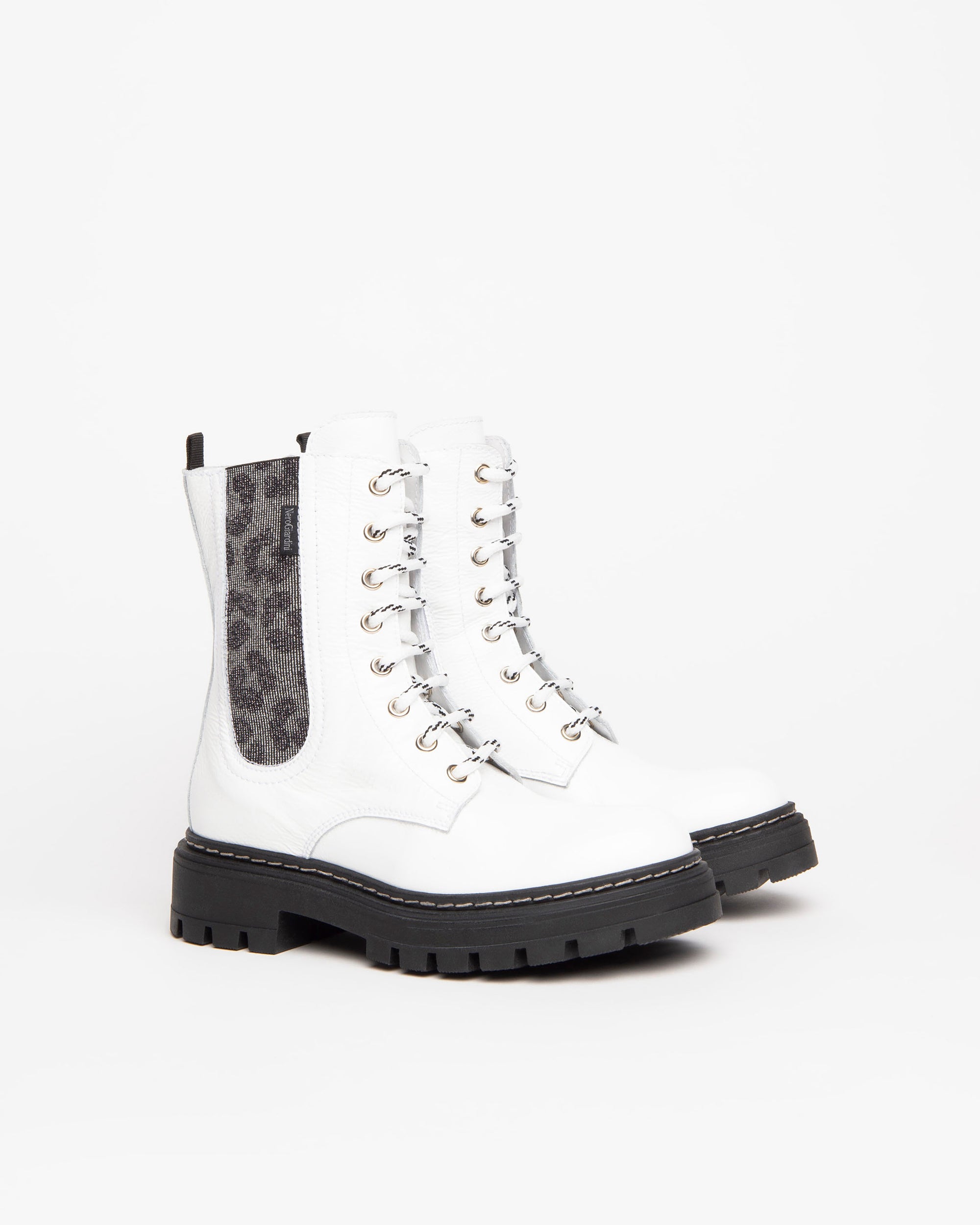 Nero Giardini Combat Boots rangers vernis fille zip