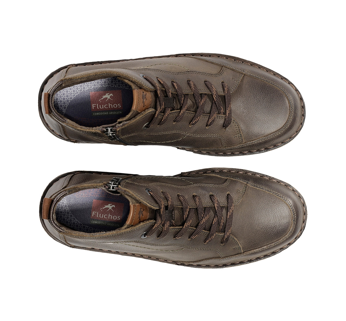 Fluchos Alvin F2261 bottine vert cuir à lacets