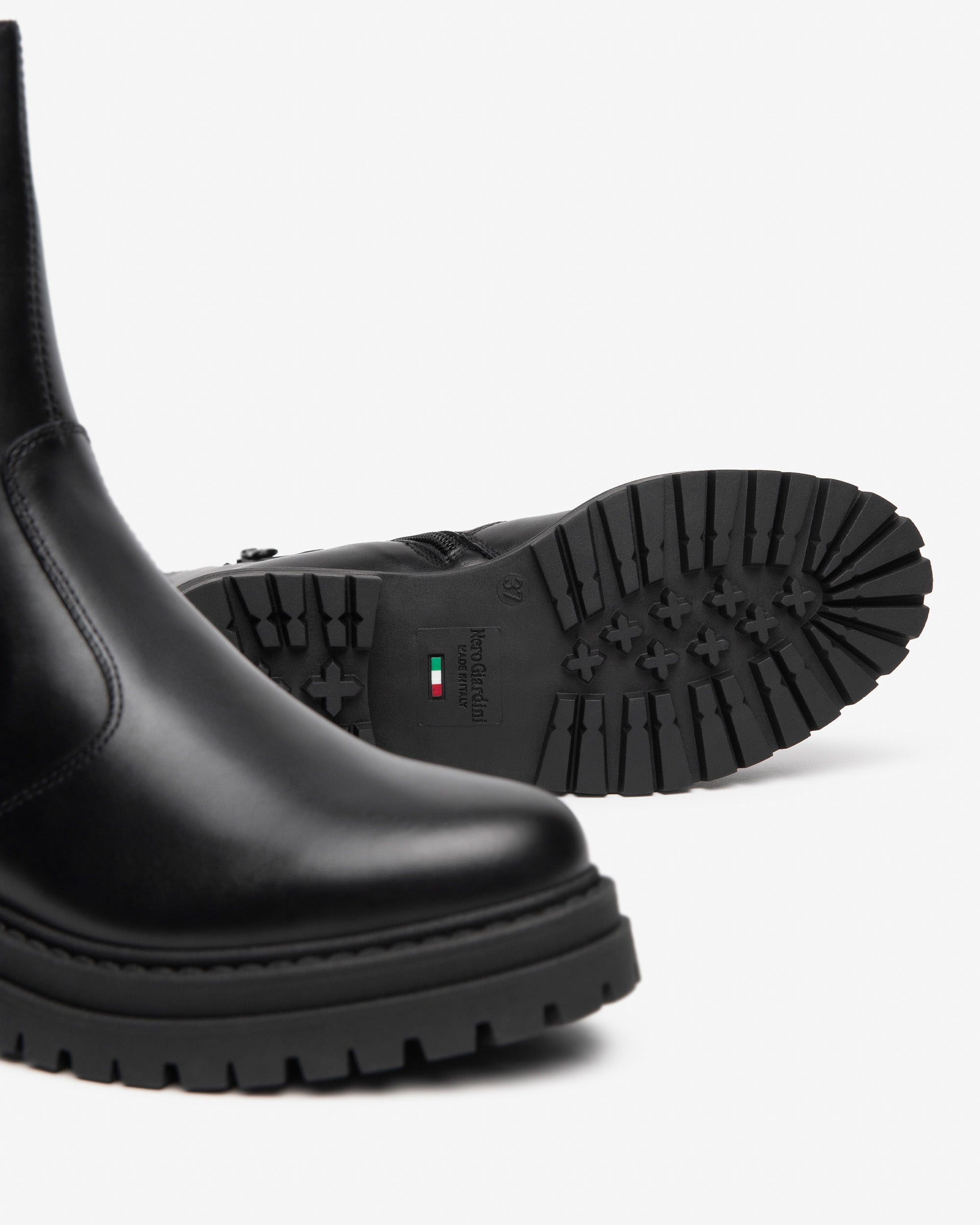 Nero Giardini Chelsea Boots bottines cuir femme fourrée