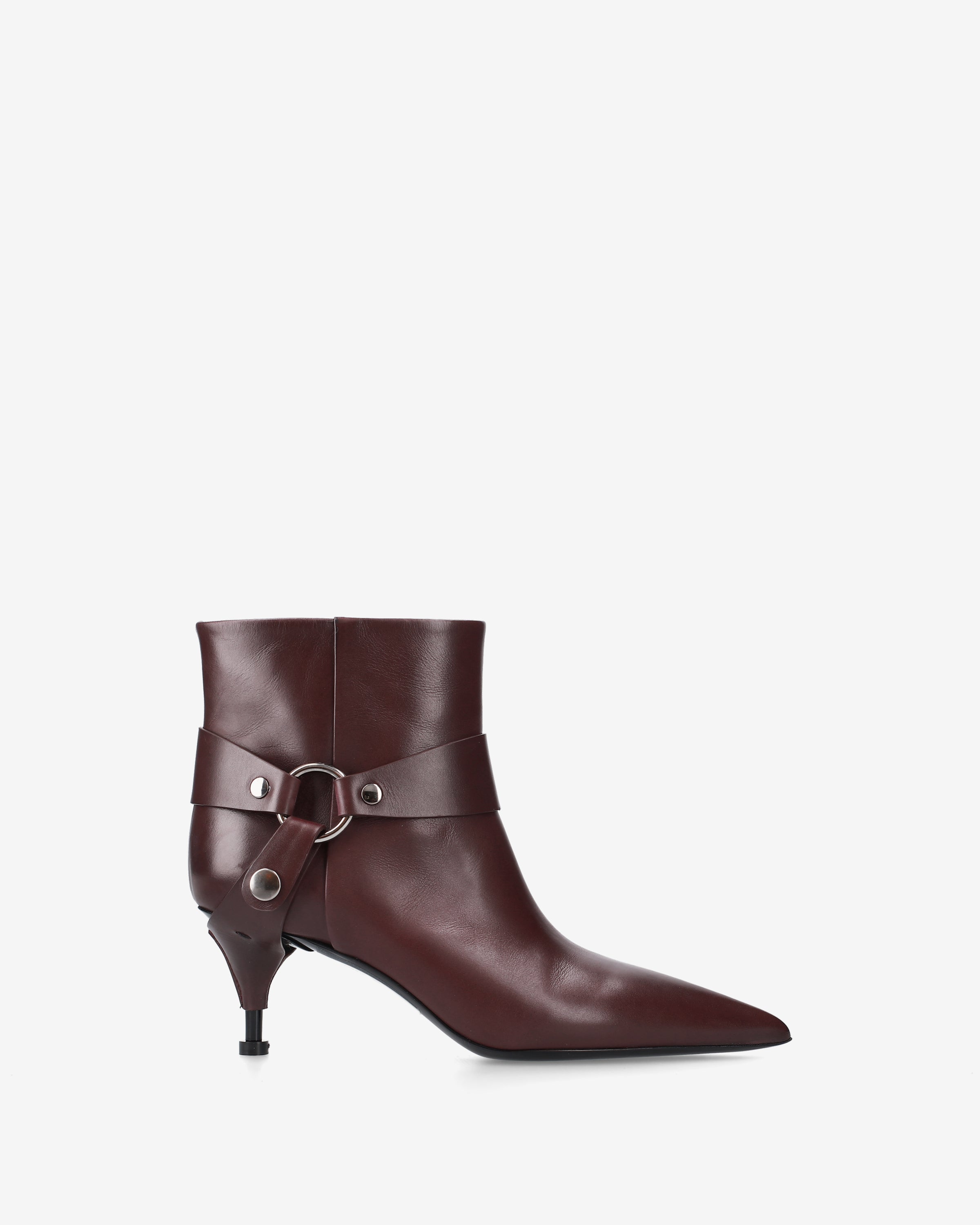 Premiata Boots bottines cuir bordeaux talon 65 mm