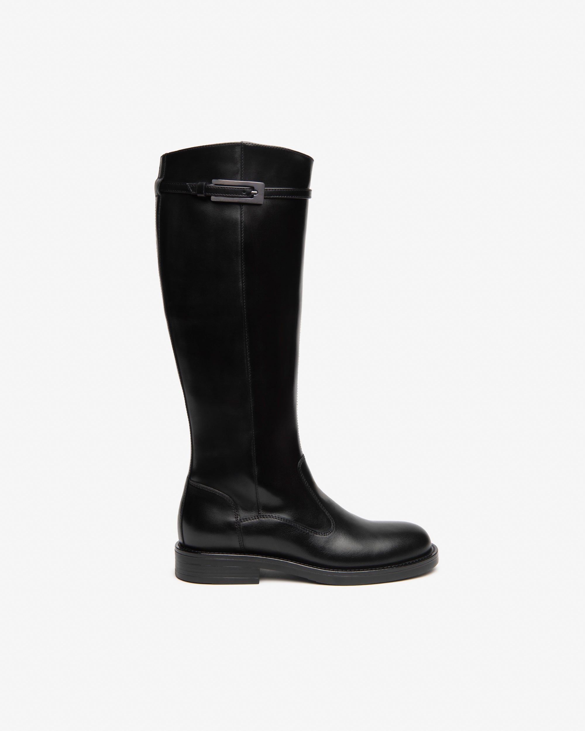 Nero Giardini Boots bottes cuir femme boucle talon bas