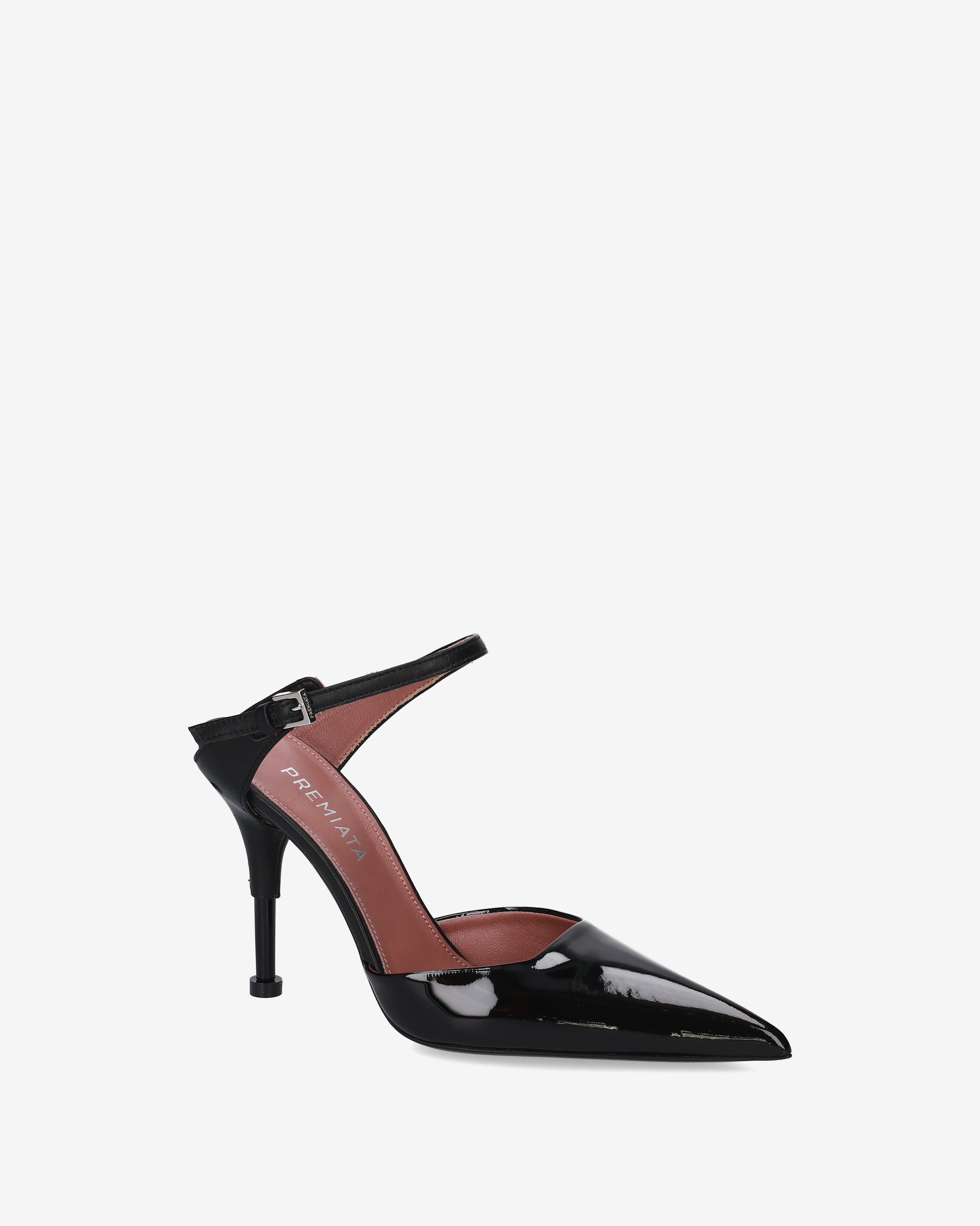 Premiata slingback verni noir escarpins 10 cm