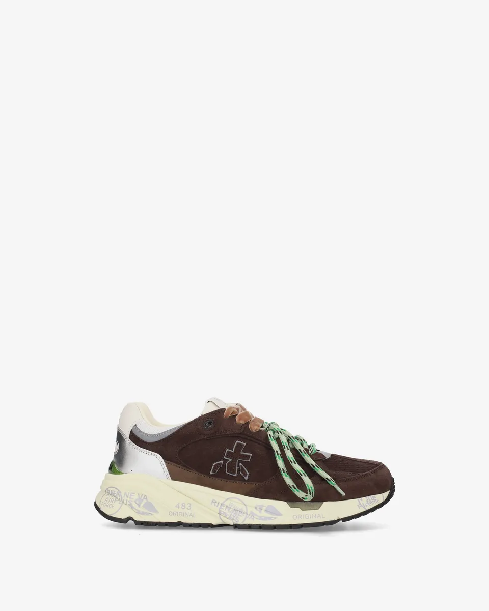Premiata Mased 8596L sneakers femme marron olive