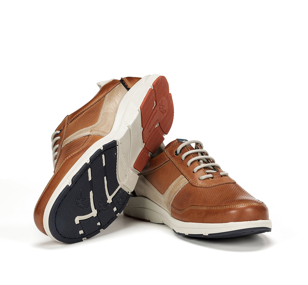 Fluchos Kai F1991 baskets homme marron cuir large