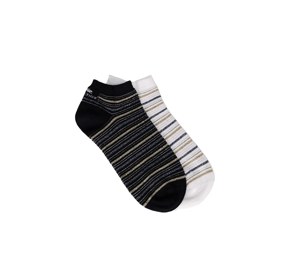 Fluchos CA0011 chaussettes noir blanc femme lot 2