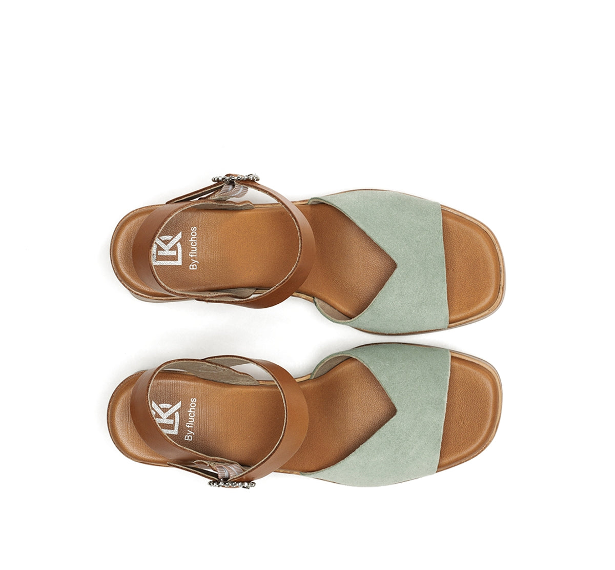 Dorking Diamond D9283 sandale verte talon large