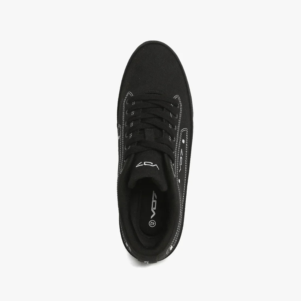 VO7 Yacht 10 BK sneaker noire coutures blanches