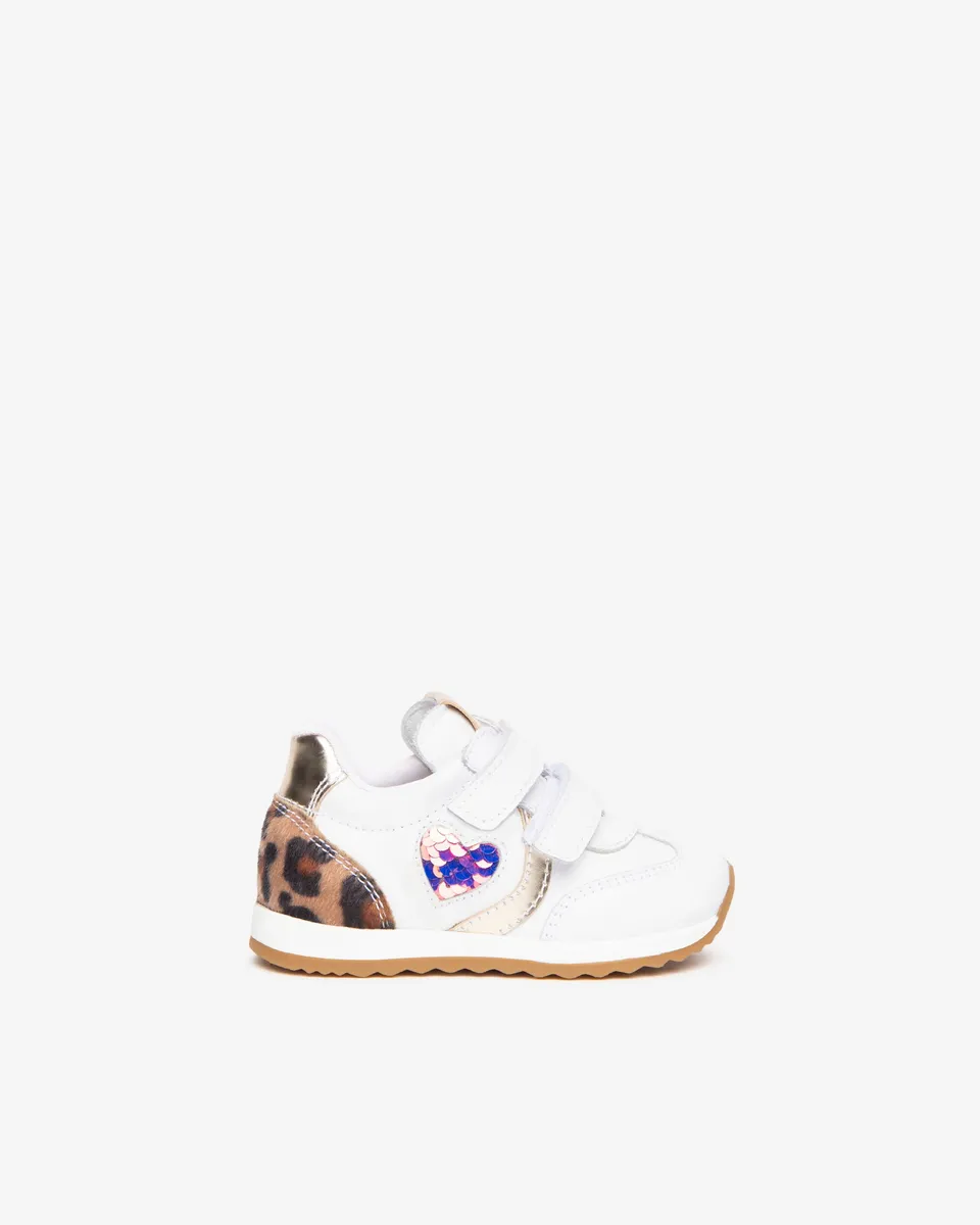 Nero Giardini Sneakers baskets cuir bébé fille scratch