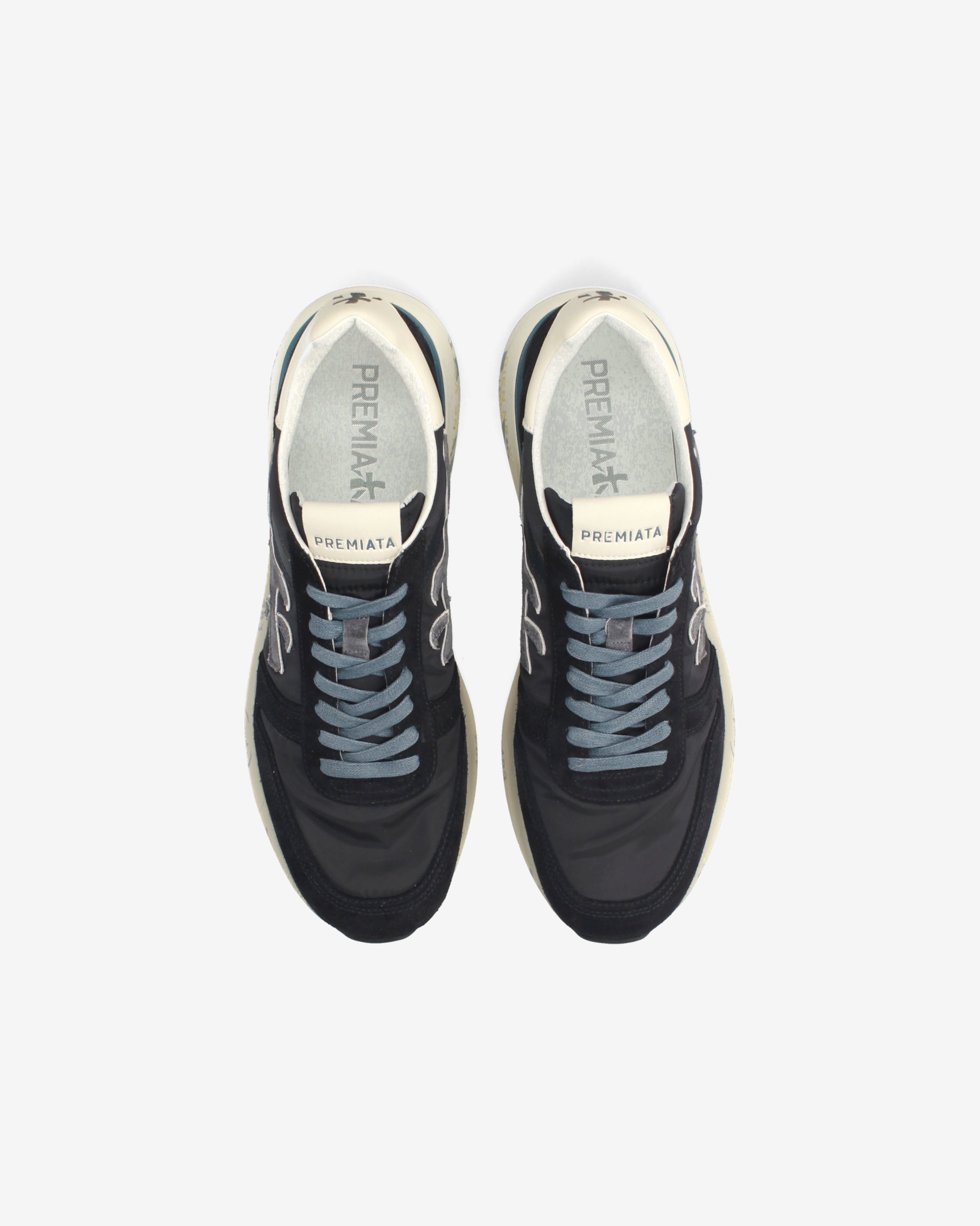 Premiata Mick 7716 baskets homme bleu marine daim