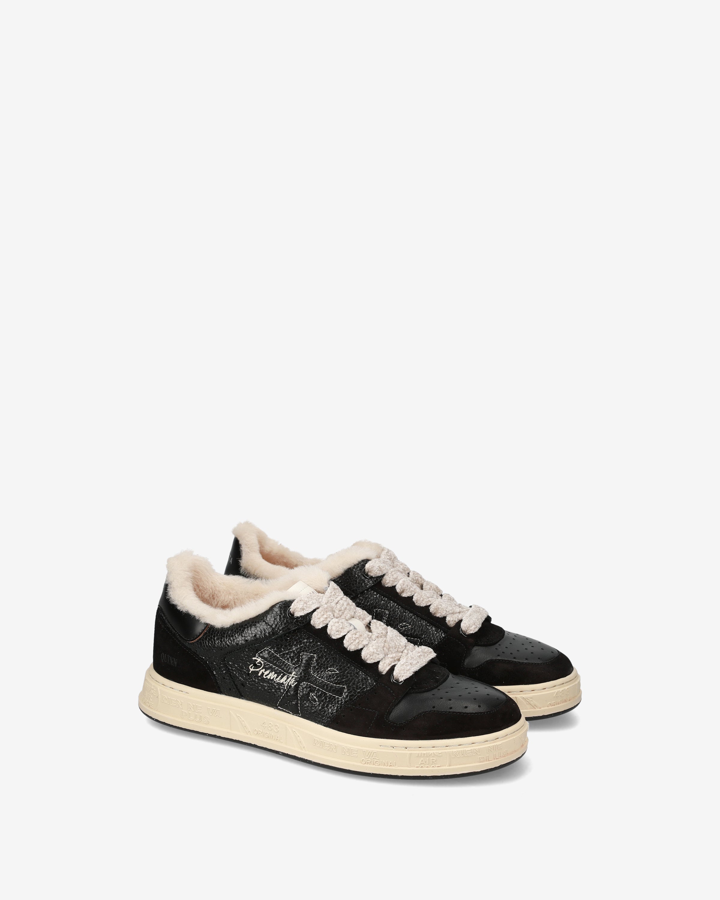 Premiata Quinnd 7081 baskets femme noir reptile