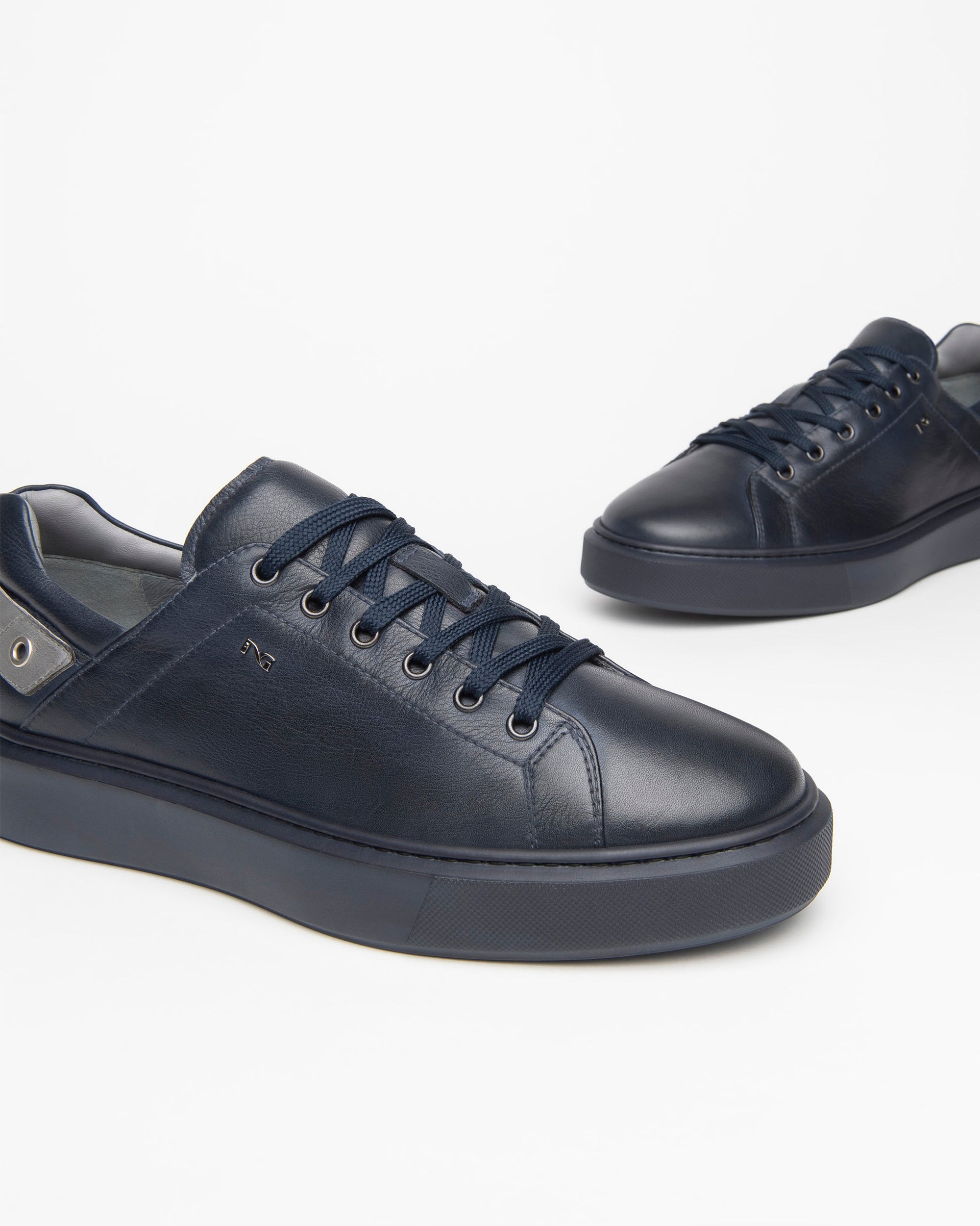 Nero Giardini Sneakers Baskets Cuir Homme Semelle EVA 4 cm