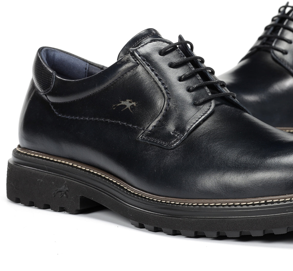 Fluchos Lincon F2054 Chaussure Bleu Homme Cuir