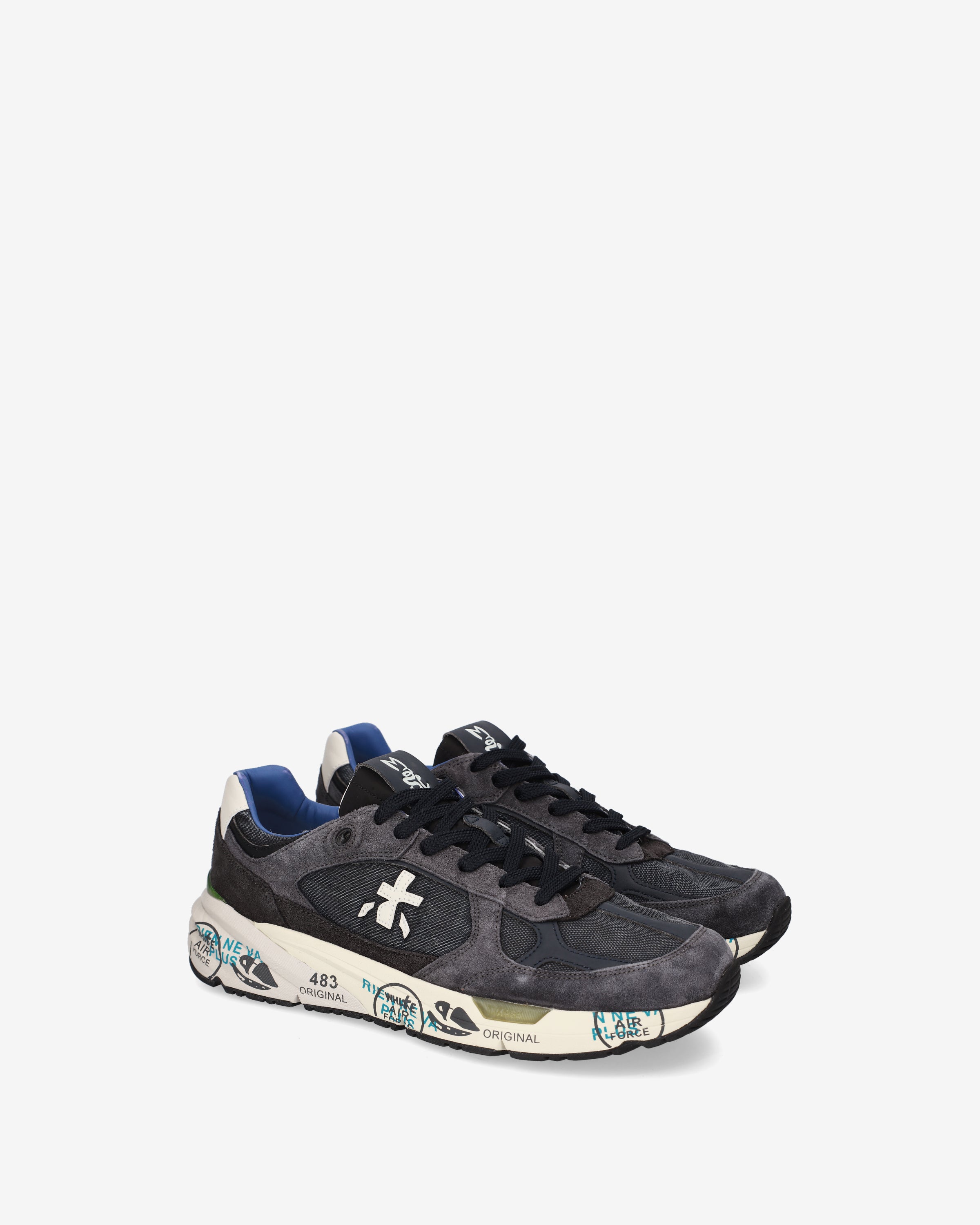 Premiata Mase 8014 baskets homme bleu marine daim
