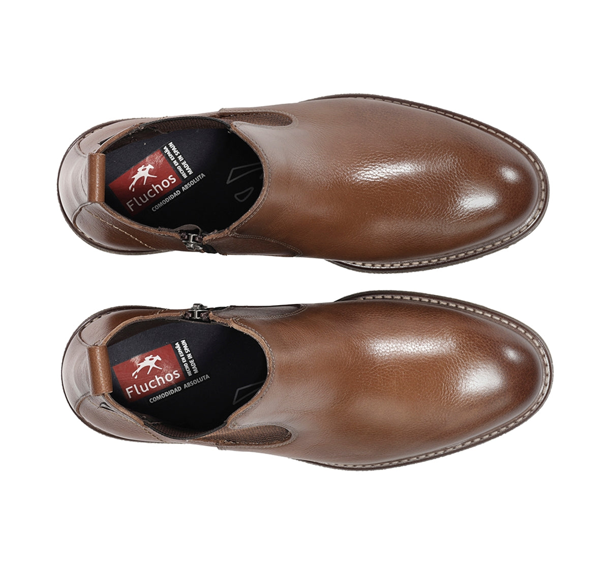 Fluchos Botines Kasper F1817 bottines marron cuir