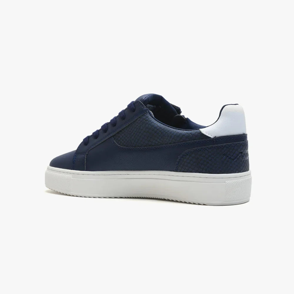 VO7 Roma Snake Navy sneakers cuir homme bleu marine