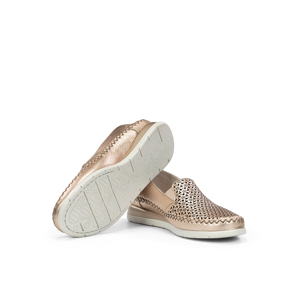 Fluchos Sella F2144 slip on doré compensé femme