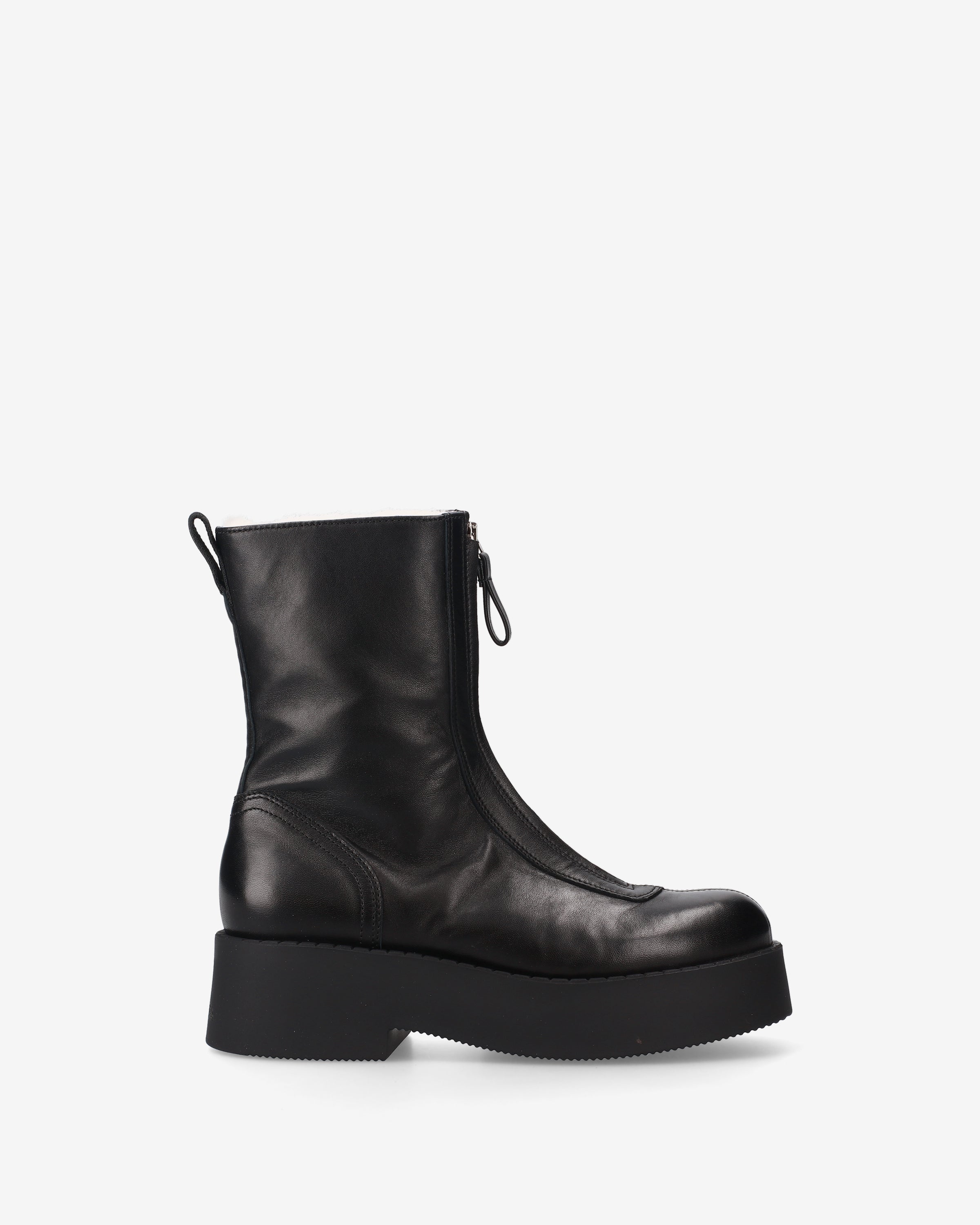 Premiata Boots bottines cuir noir plateforme zip