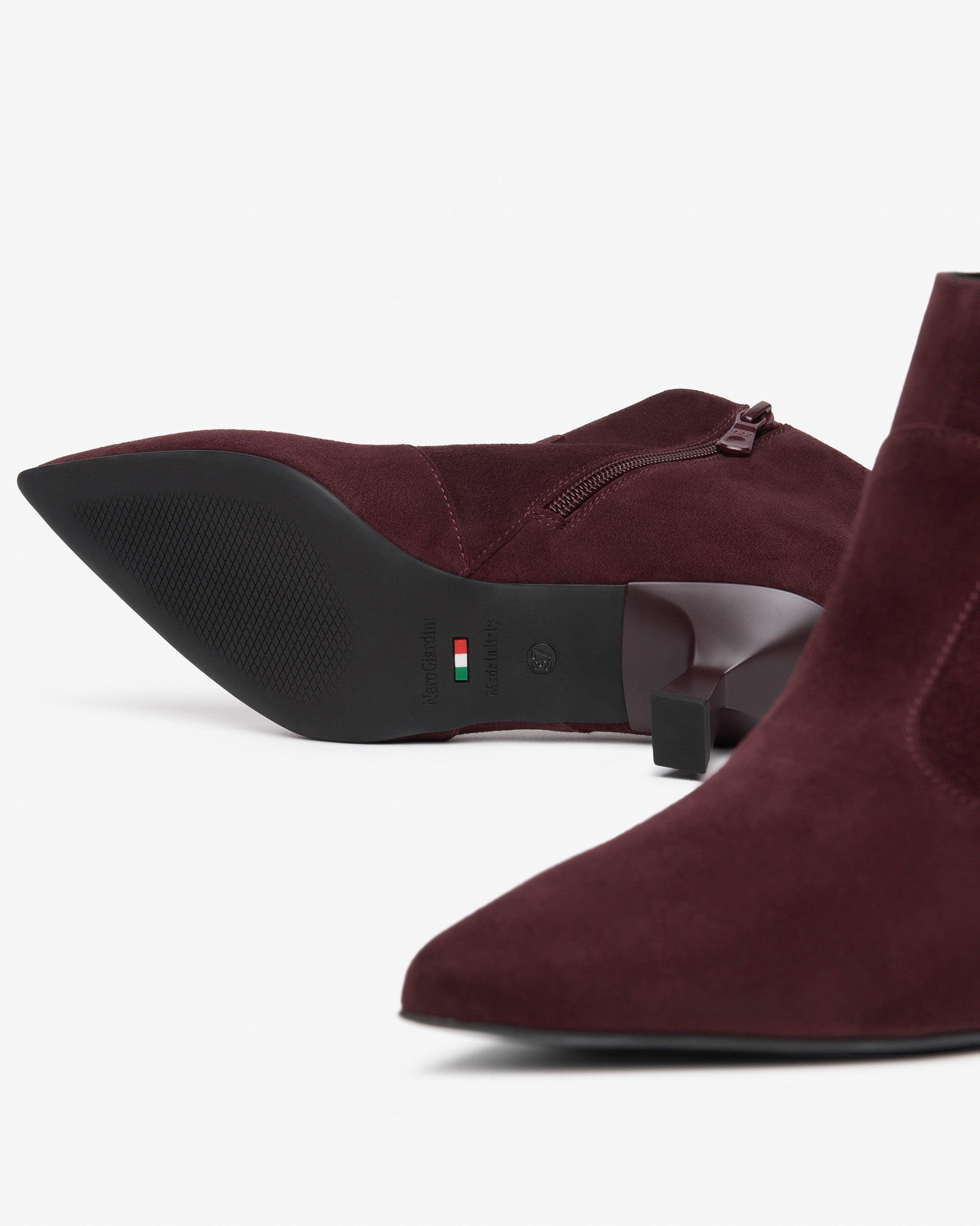 Nero Giardini Ankle Booties bottines daim femme zip talon 5,5 cm