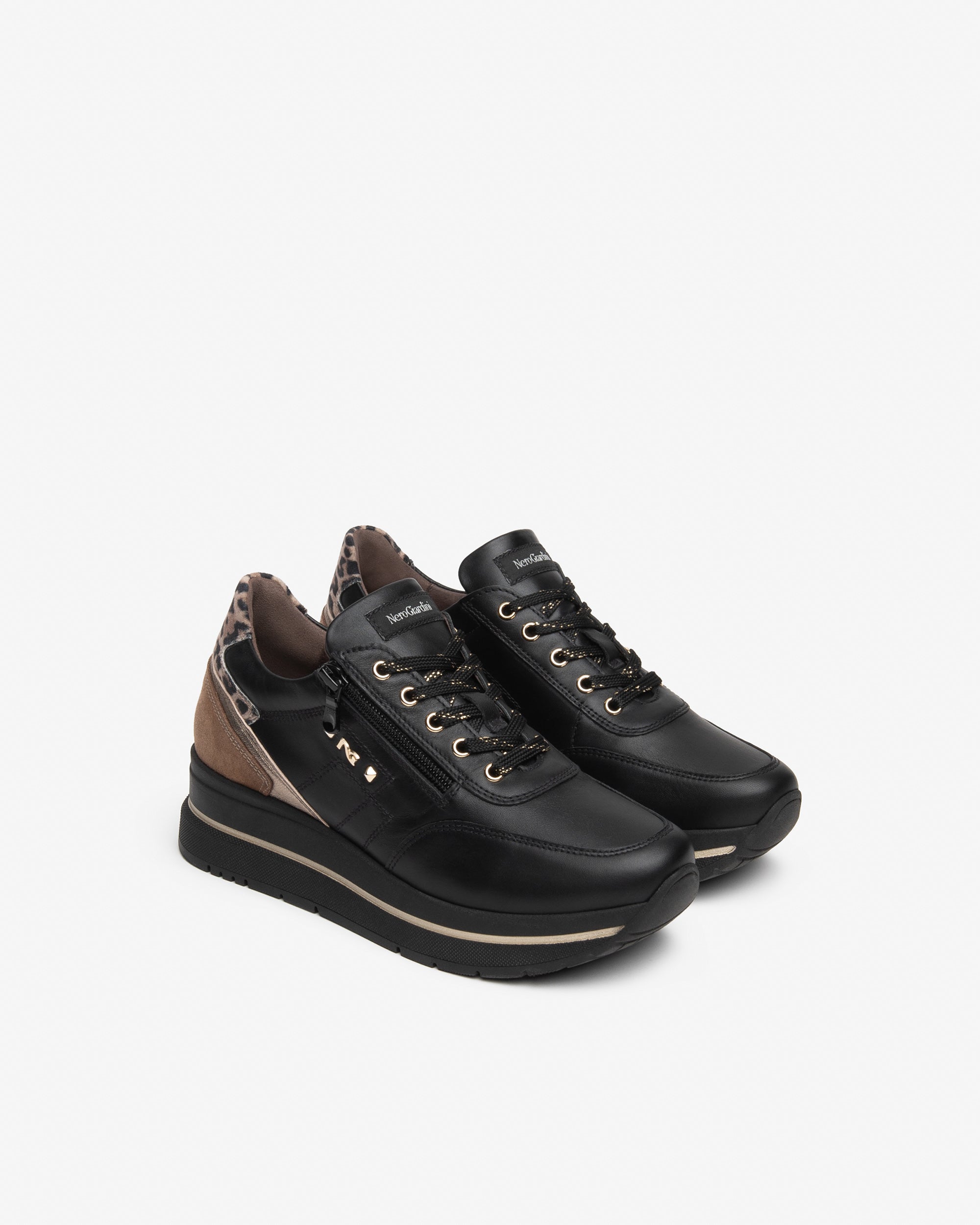 Nero Giardini Sneakers baskets plateforme cuir daim