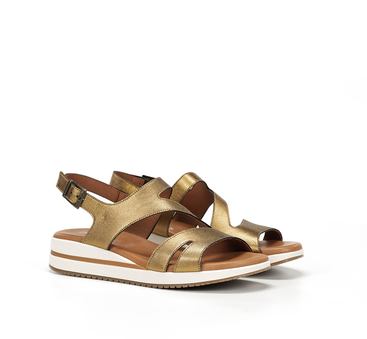 Dorking Merlo D9688 sandale dorée cuir femme