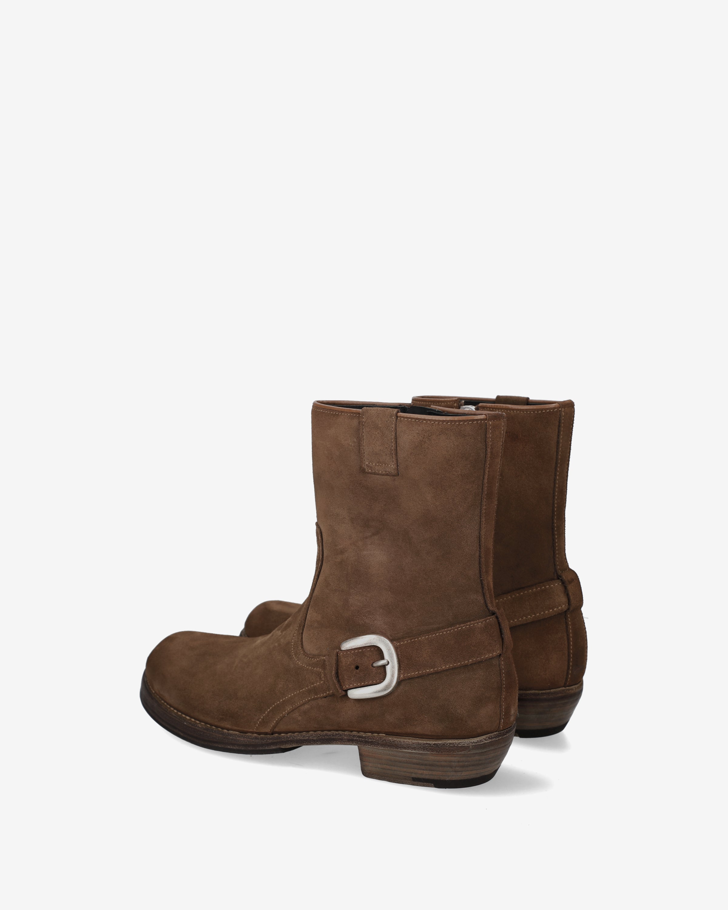 Premiata Boots biker marron daim homme