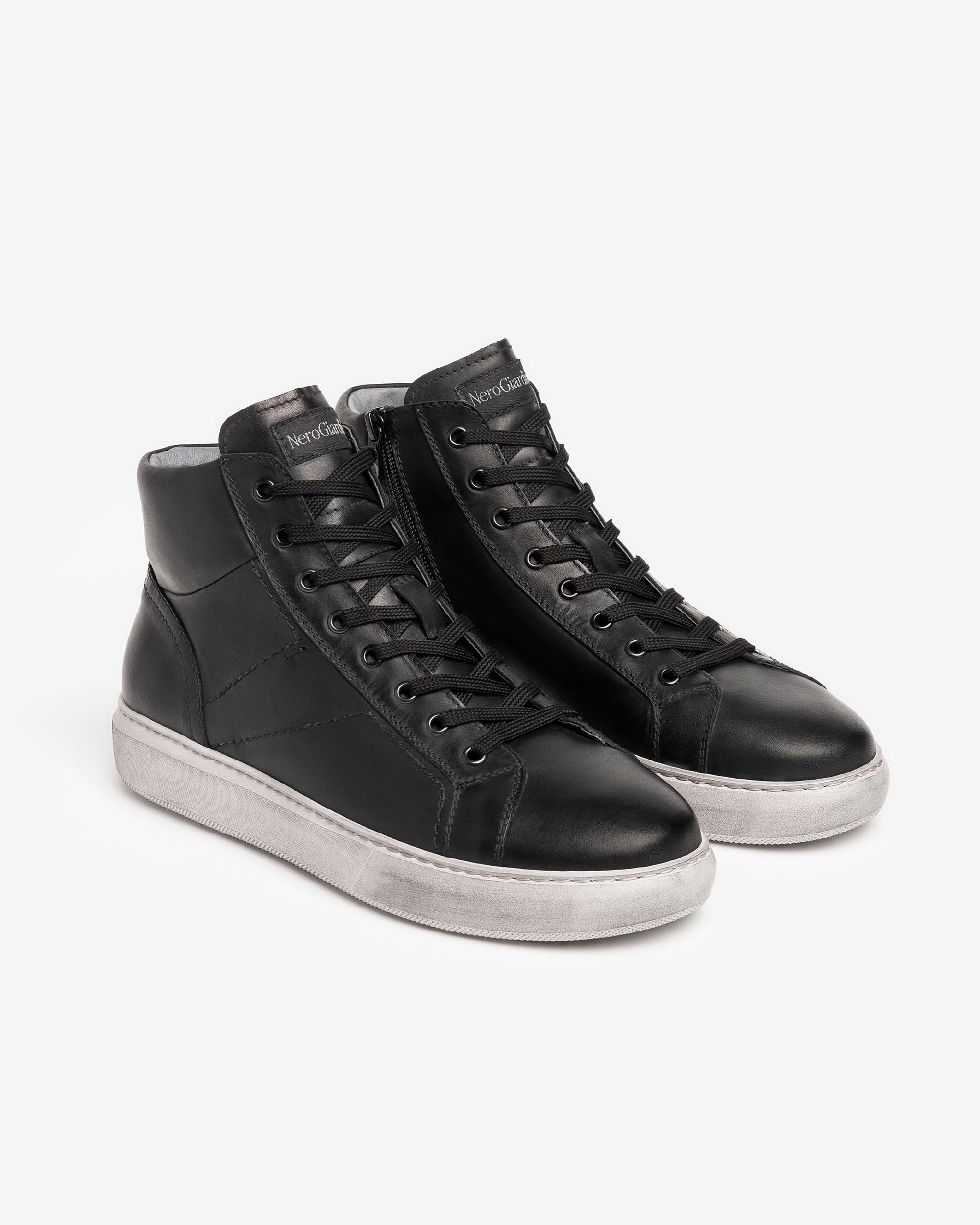 Nero Giardini Sneakers Baskets Cuir Homme Montantes