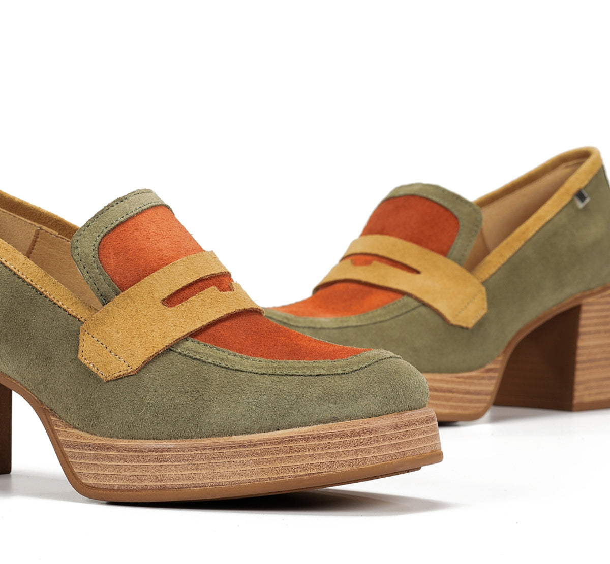Dorking by Fluchos Cristel D9440 mocassin vert cuir