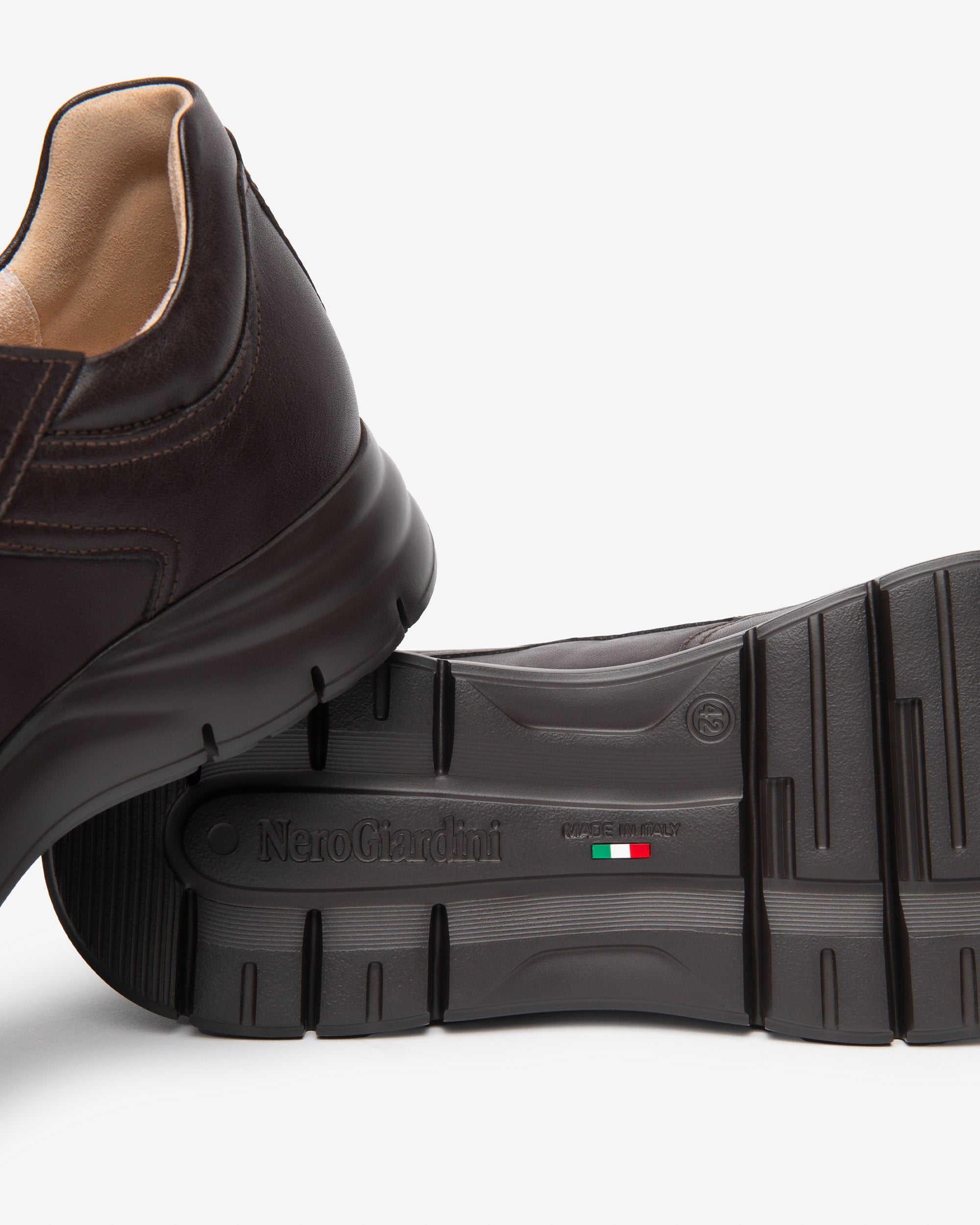 Nero Giardini Sneakers baskets cuir homme zip