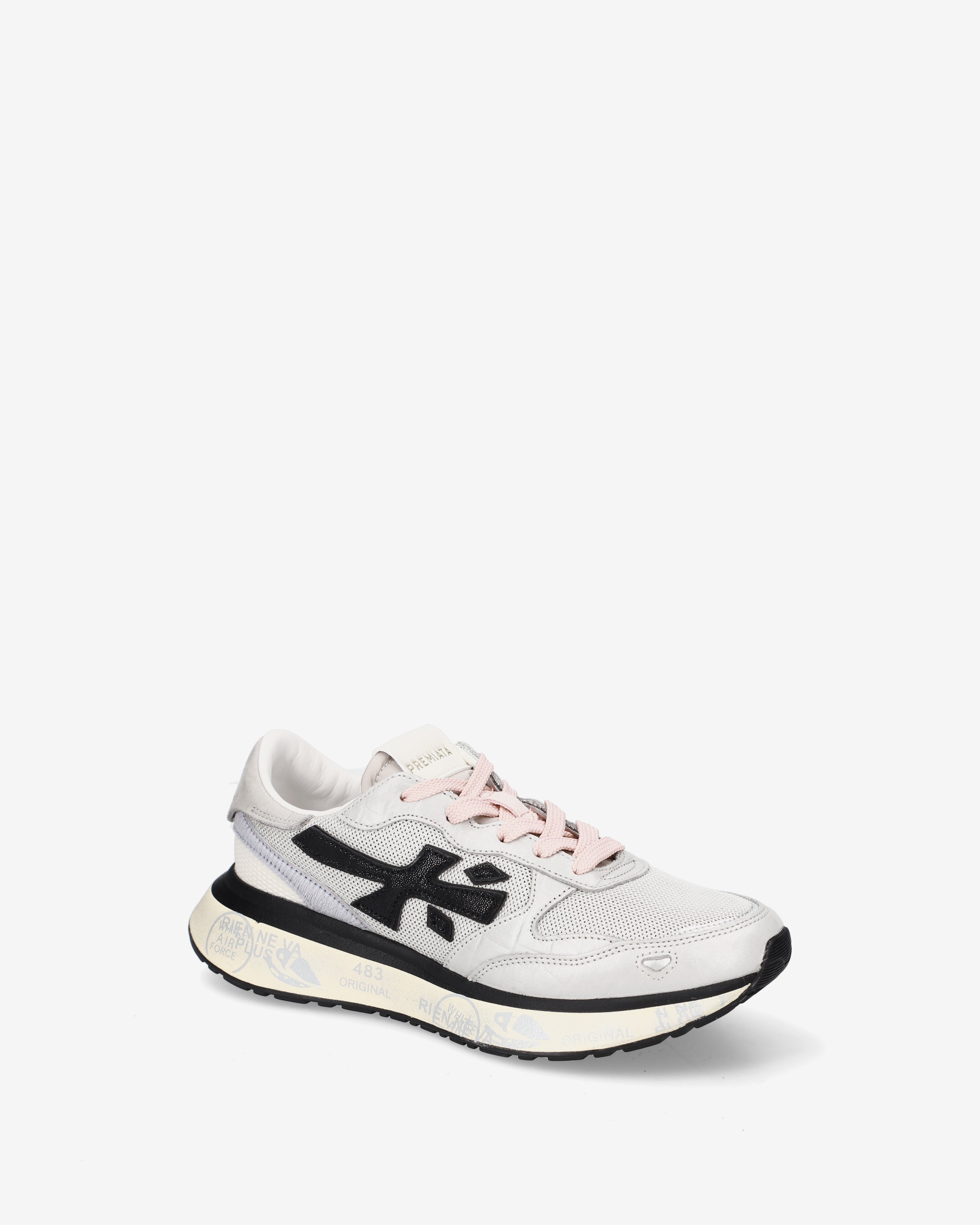 Premiata Lauryn 8533 sneakers crème femme fourrure