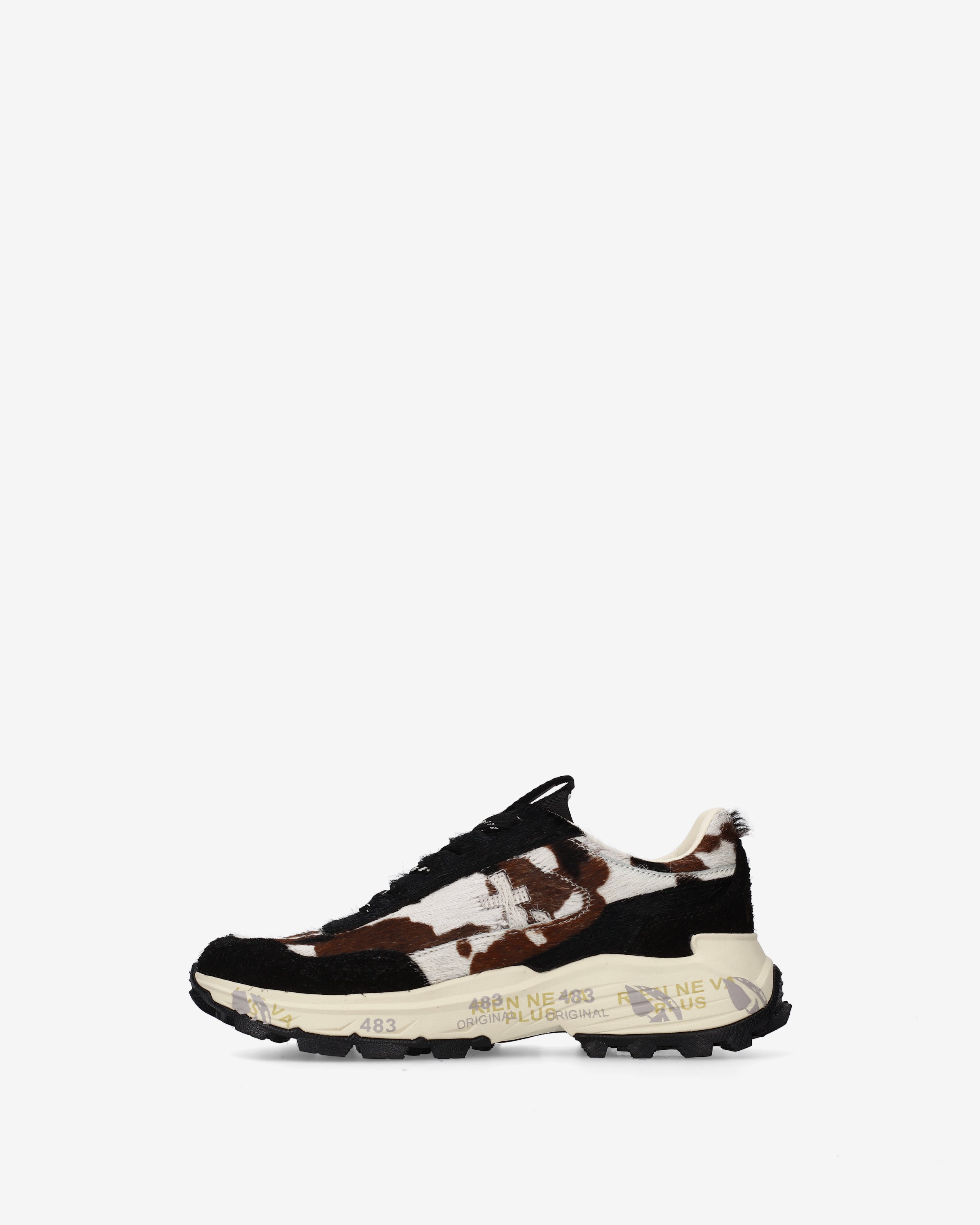 Premiata Devind 504 baskets femme imprimé vache