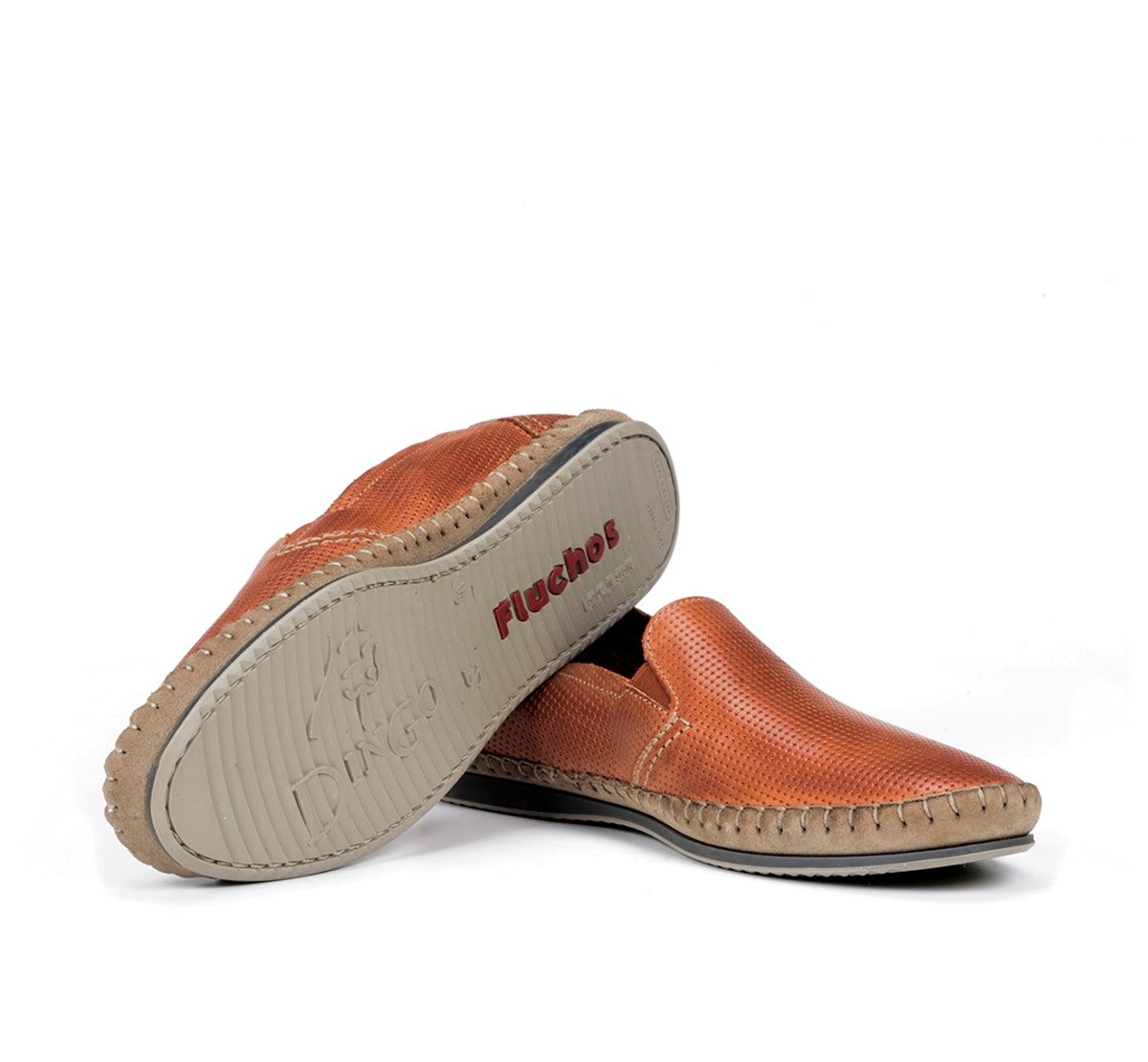 Fluchos Bahamas 8674 slip on orange homme 42 sans lacets