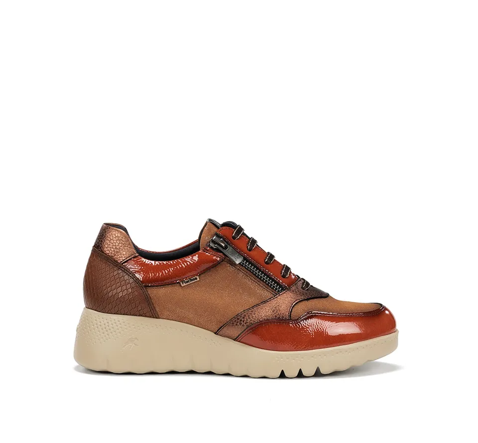 Fluchos Live F2248 baskets femme marron compensées