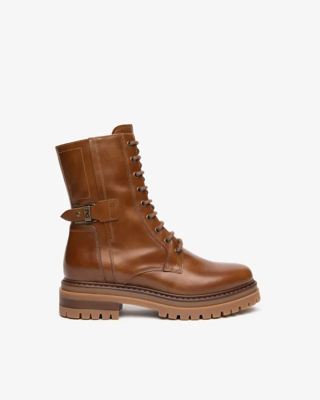 Nero Giardini Combat Boots bottines cuir femme talon