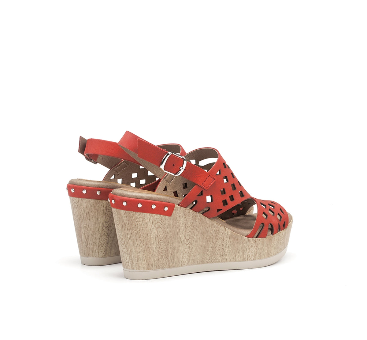 Dorking Salma D7756 sandales compensées rouges 8 cm
