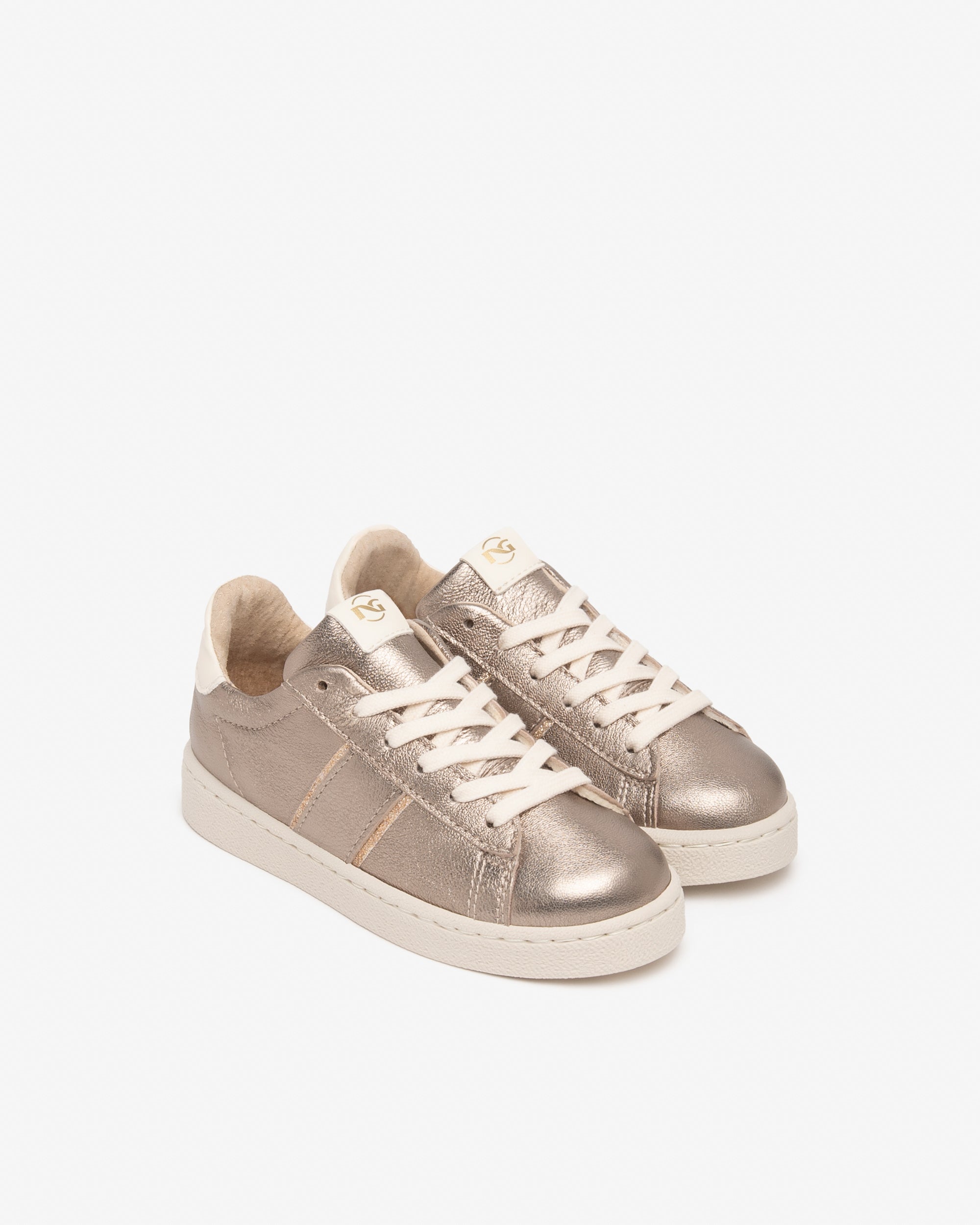 Nero Giardini Sneakers baskets cuir fille lamellé