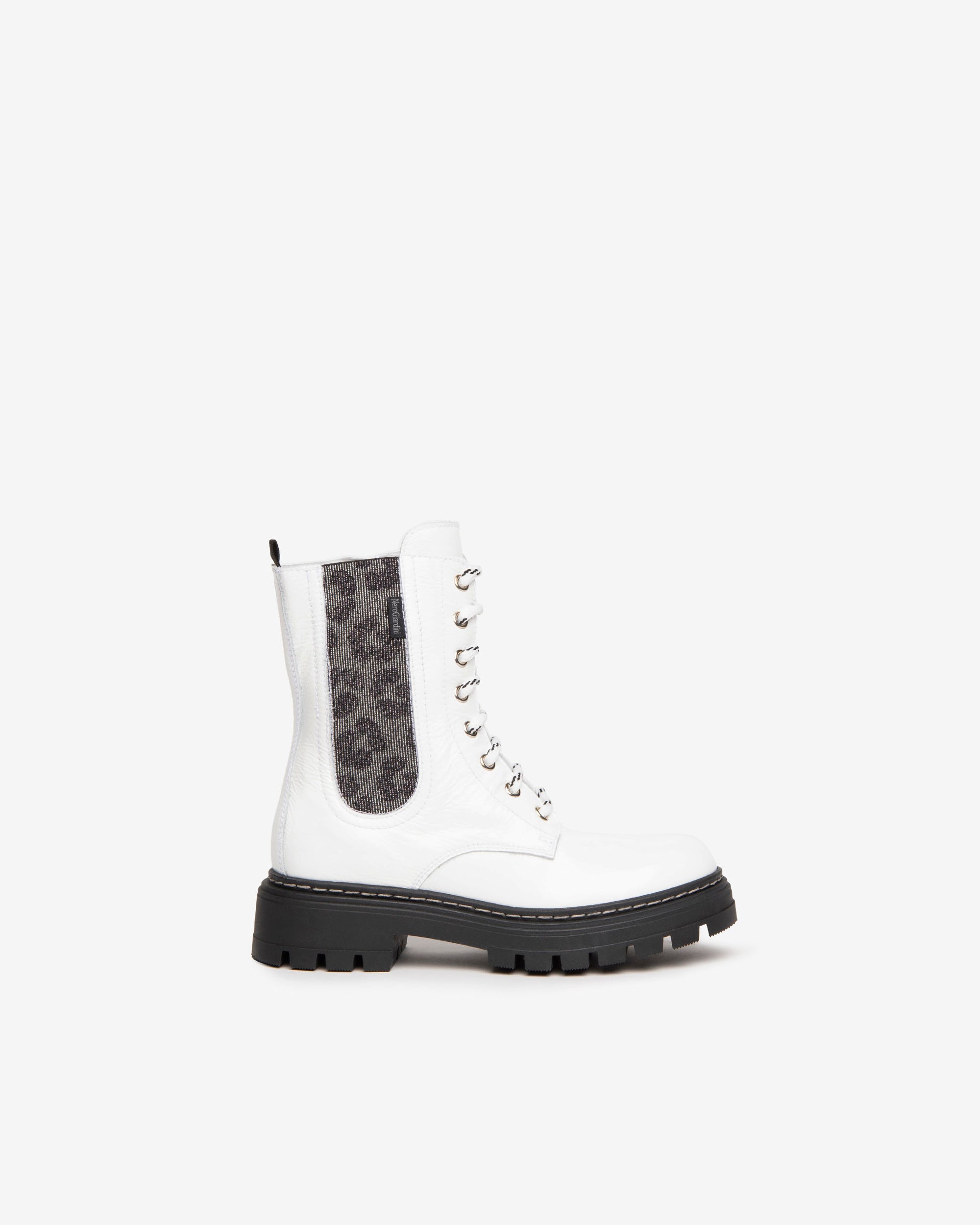 Nero Giardini Combat Boots rangers vernis fille zip