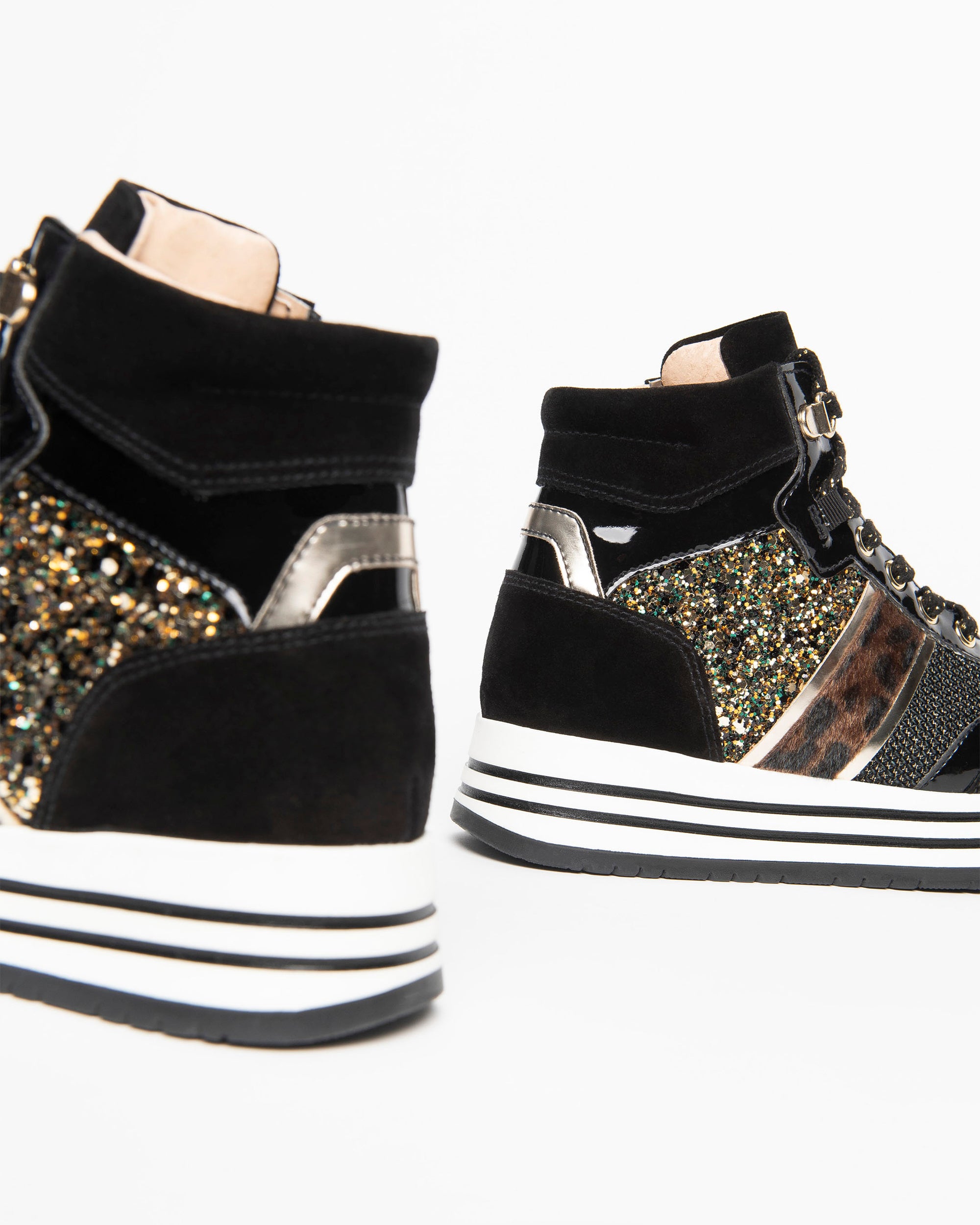 Nero Giardini Sneakers daim fille montantes paillettes