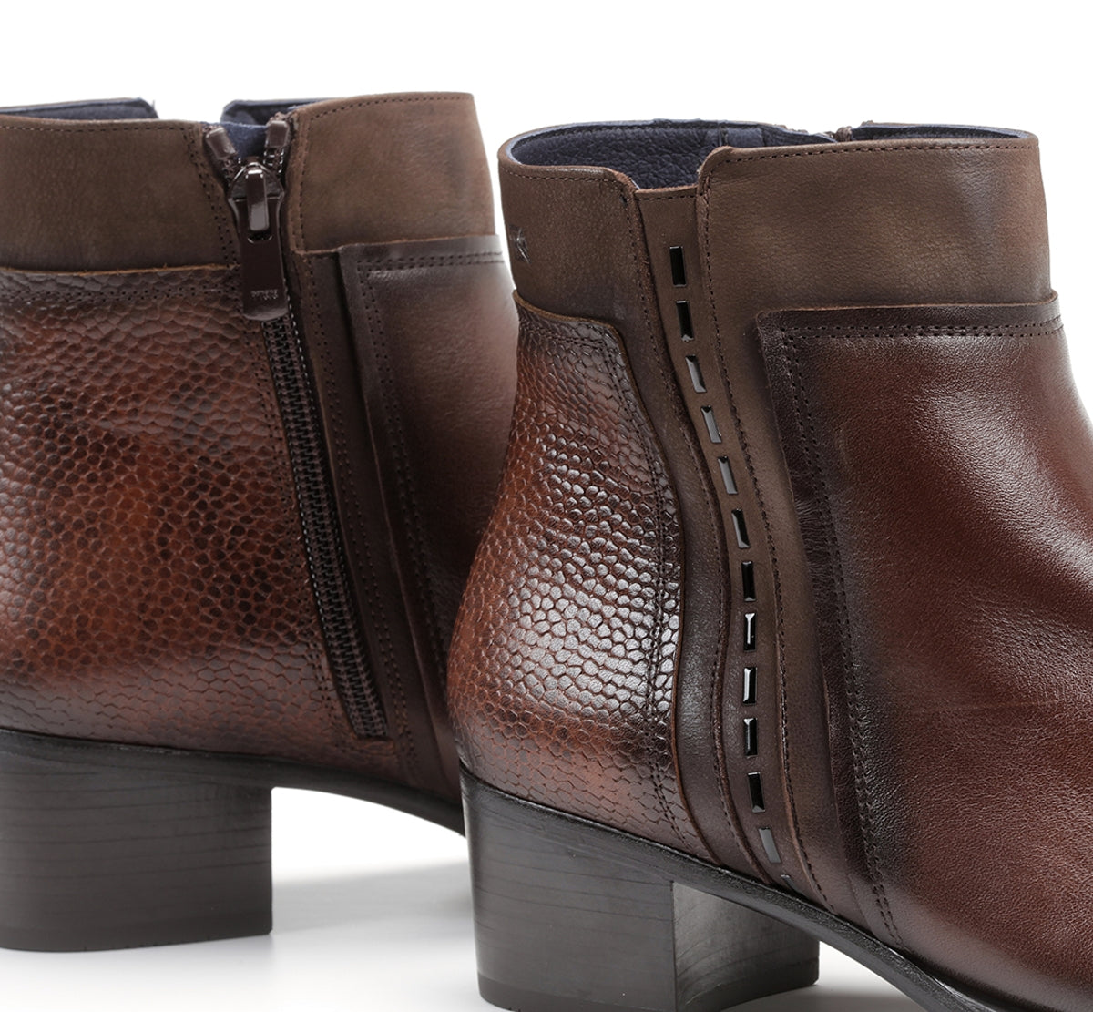 Dorking by Fluchos Alegria D8271 Bottines Marron Femme Zip