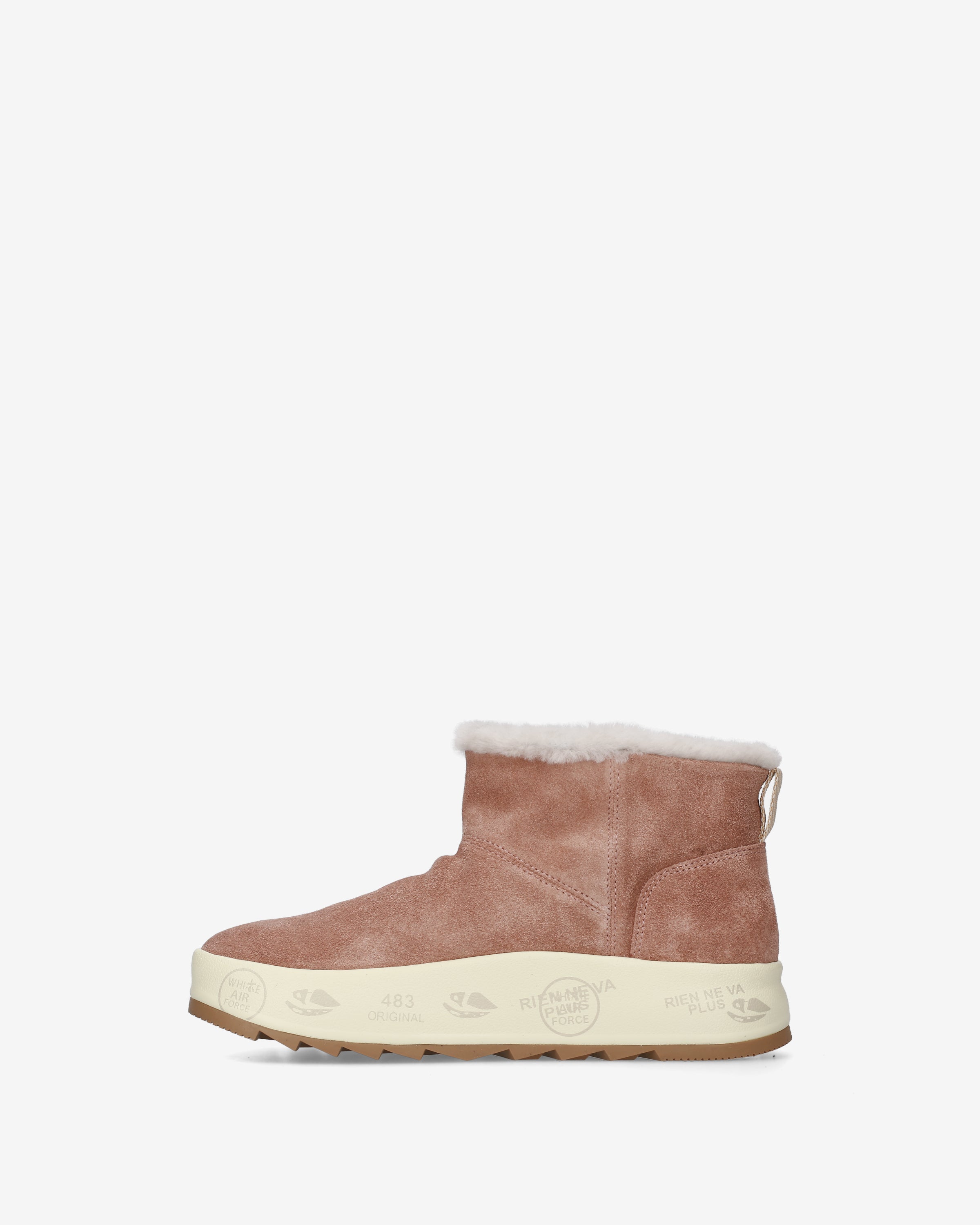 Premiata NewPuffyd 8704m baskets rose poudré daim