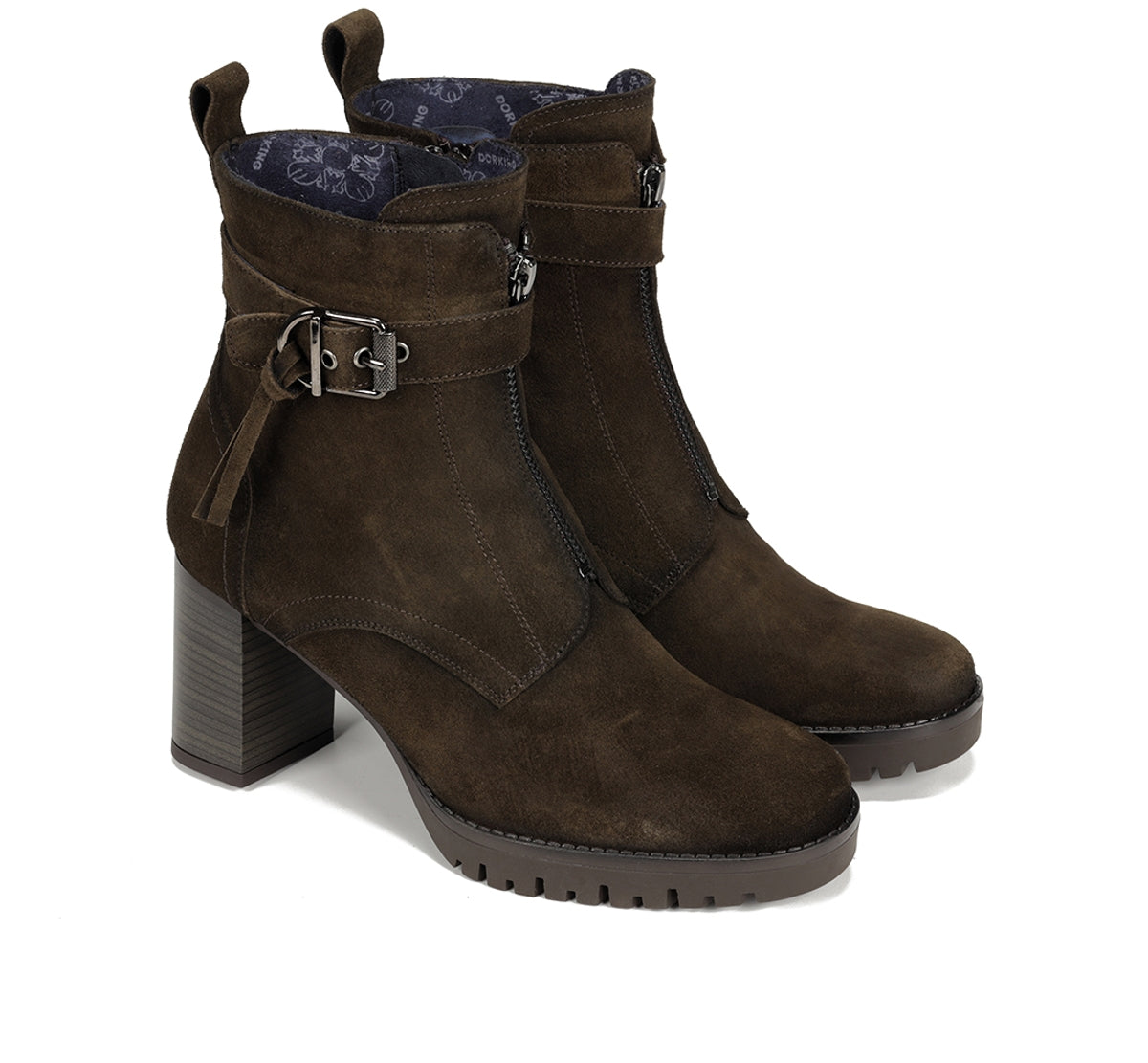 Dorking Evie D9163 bottine vert femme talon plateforme