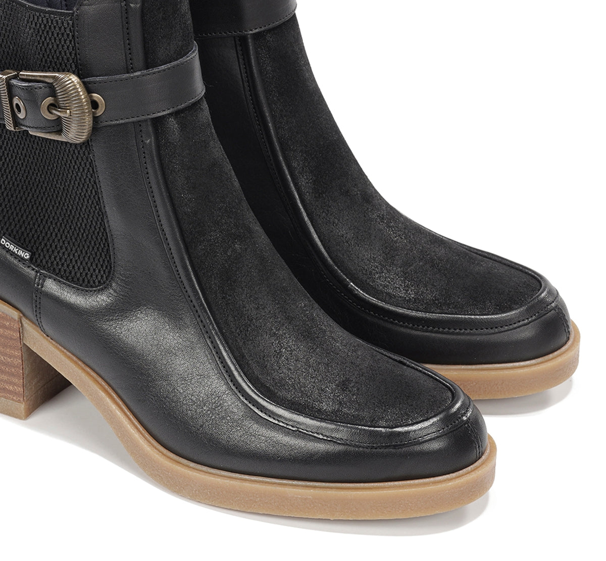 Dorking Aroma D9755 bottines femme noir cuir talon