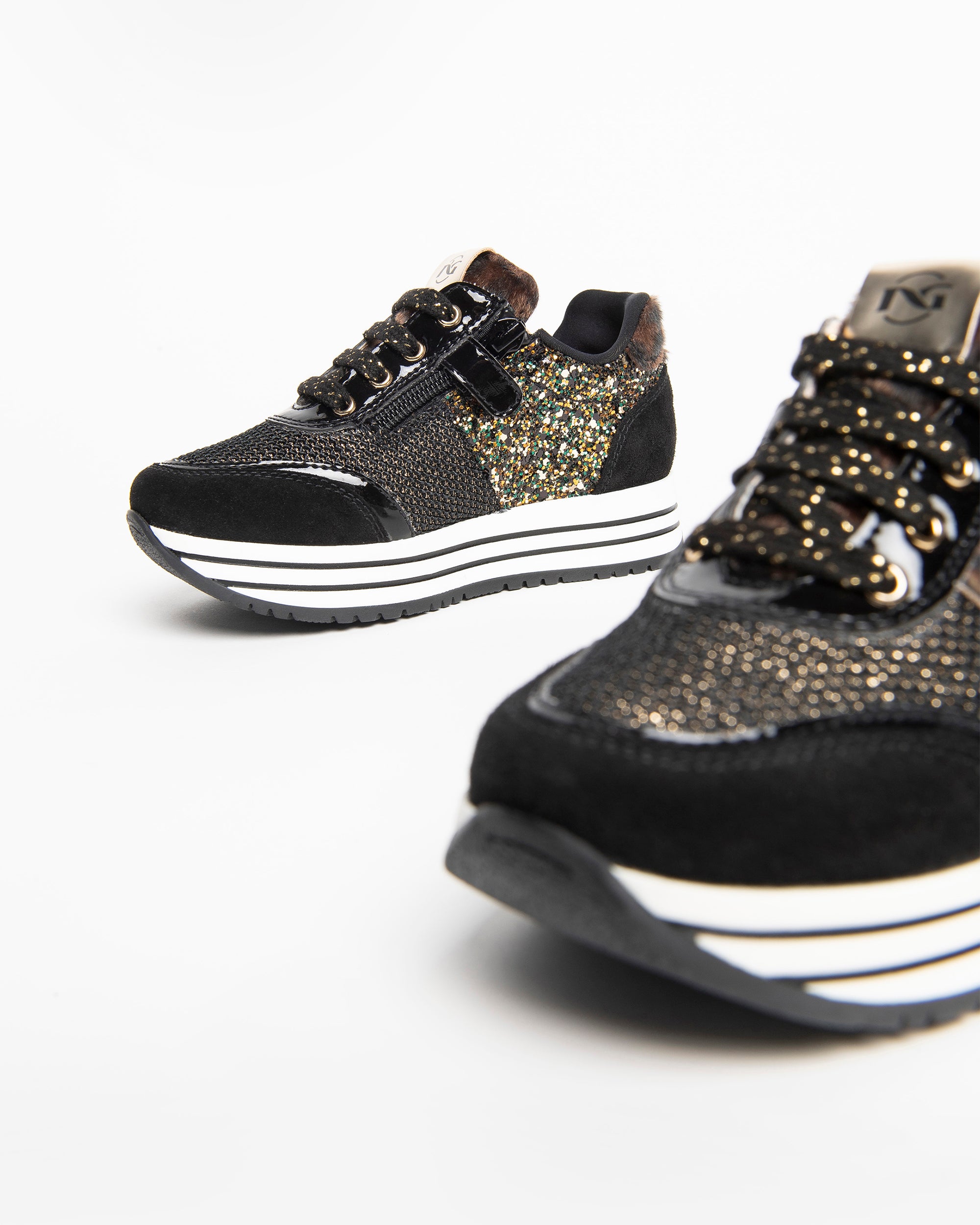Nero Giardini Sneakers daim fille paillettes plateforme 25-30