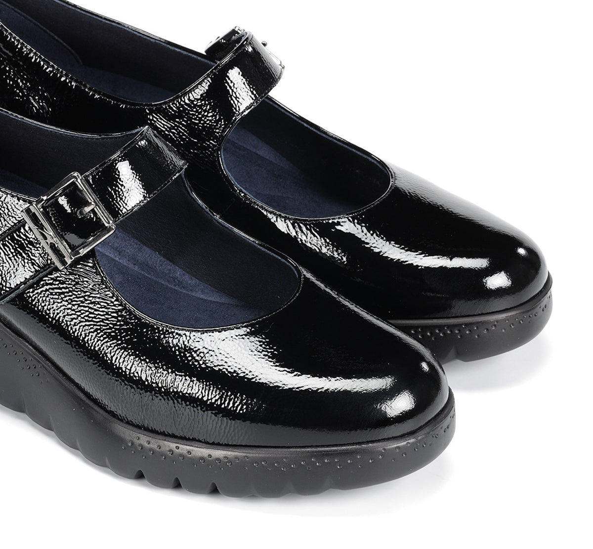 Fluchos Live F2247 chaussure noir femme compensée