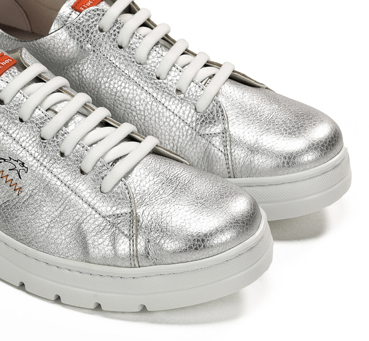 Fluchos Pompas F1917 baskets femme argent cuir