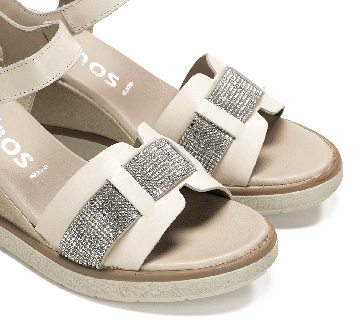 Fluchos Smash F1975 sandale taupe compensée femme