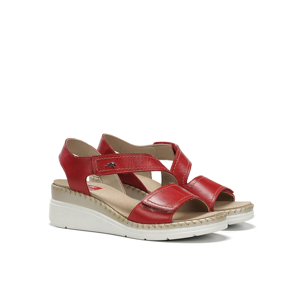 Fluchos Leza F2137 sandales femme rouges cuir