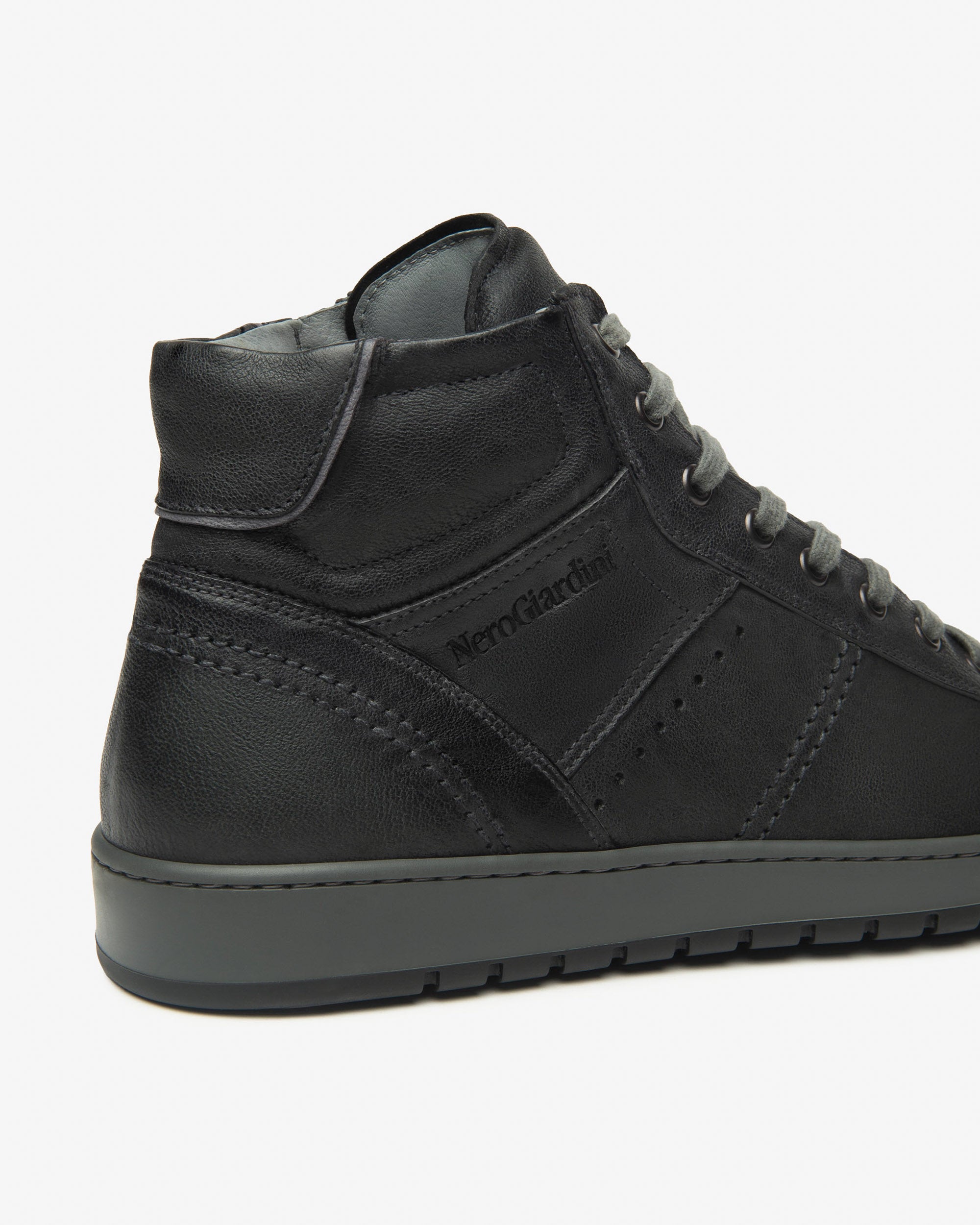 Nero Giardini Sneakers baskets cuir homme montantes