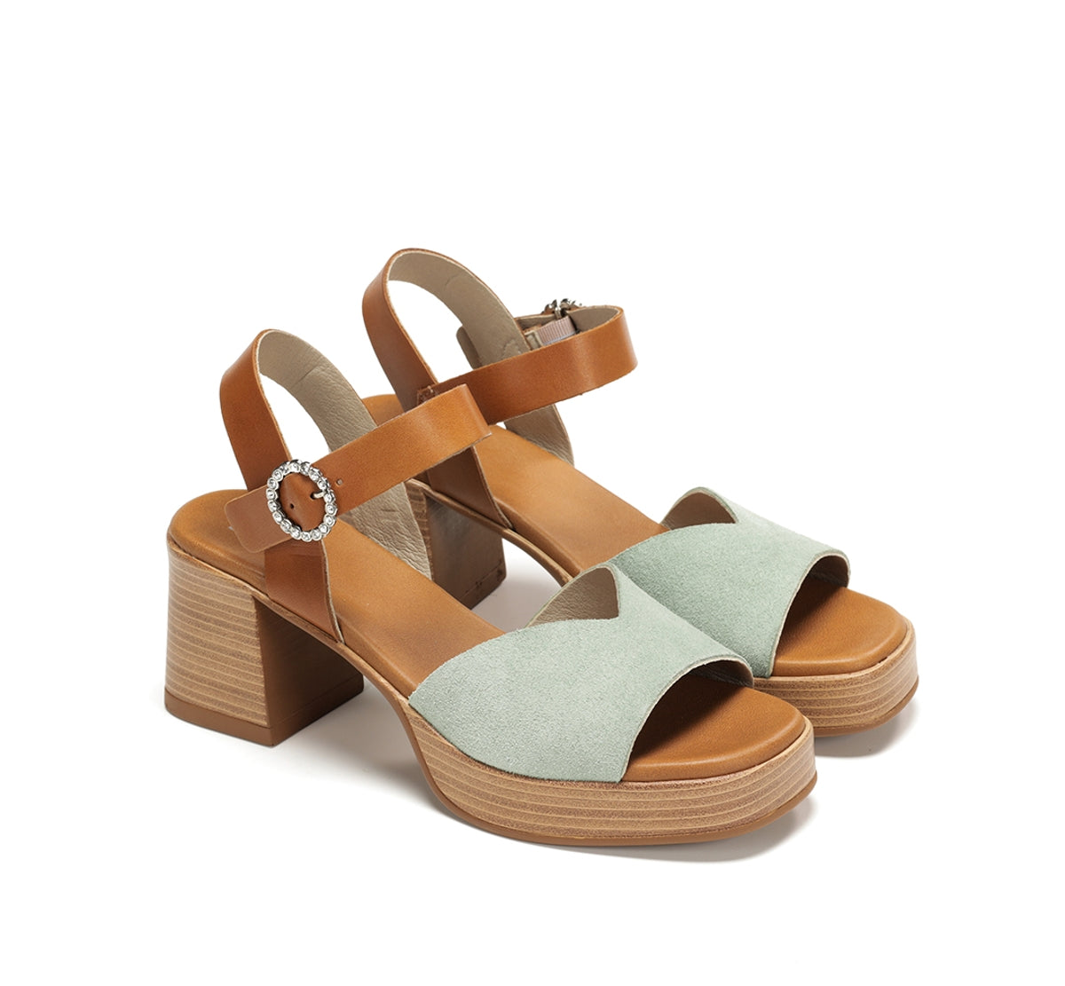 Dorking Diamond D9283 sandale verte talon large