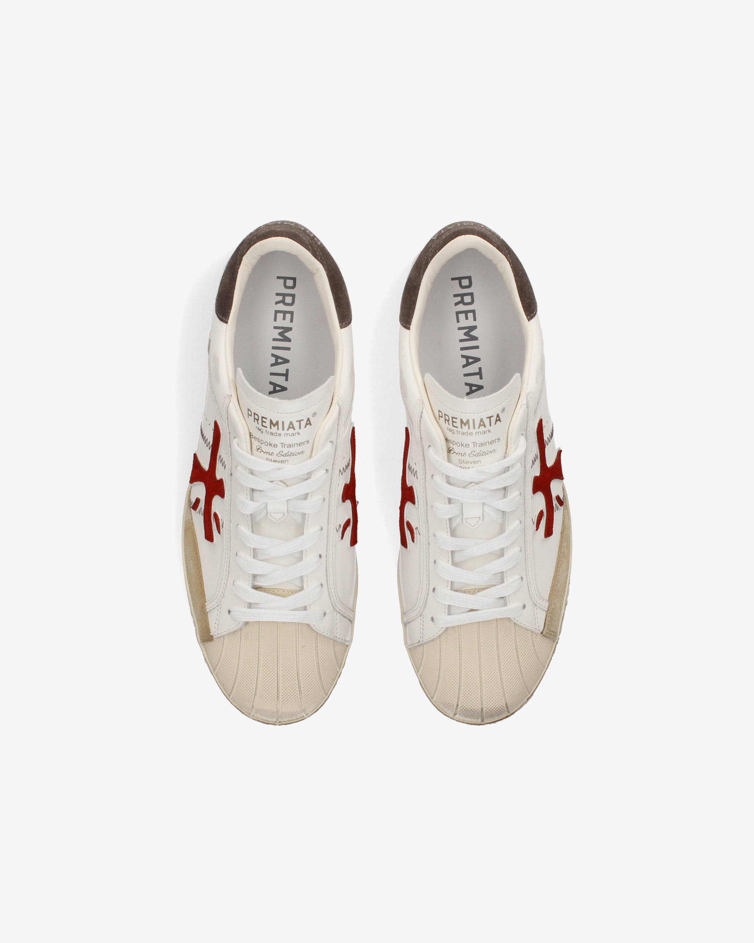 Premiata Steven 8044 sneakers cuir crème homme